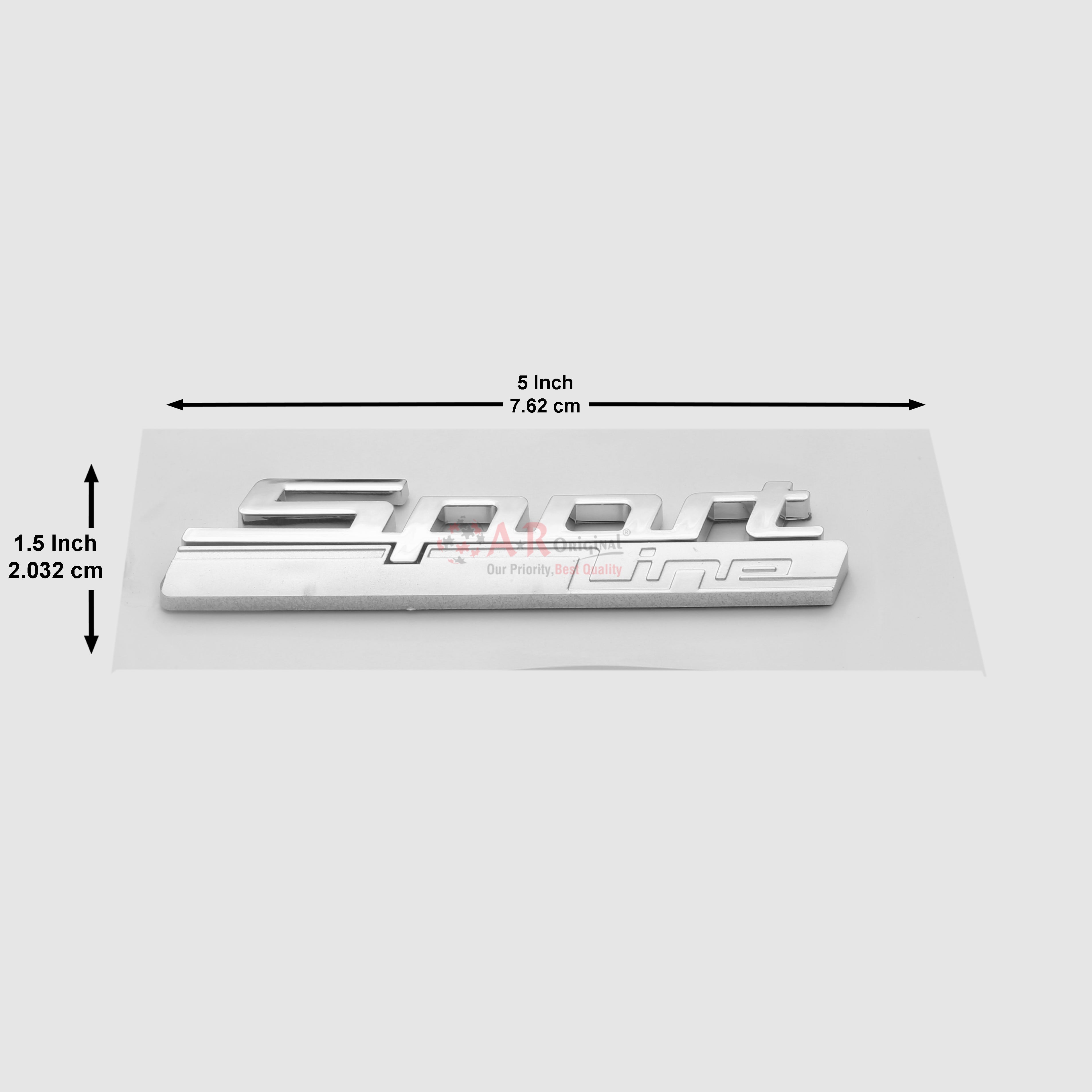 Sport Line Emblem BMW 0.5x3inch-1.25x7.5cm Chrome IP Badge
