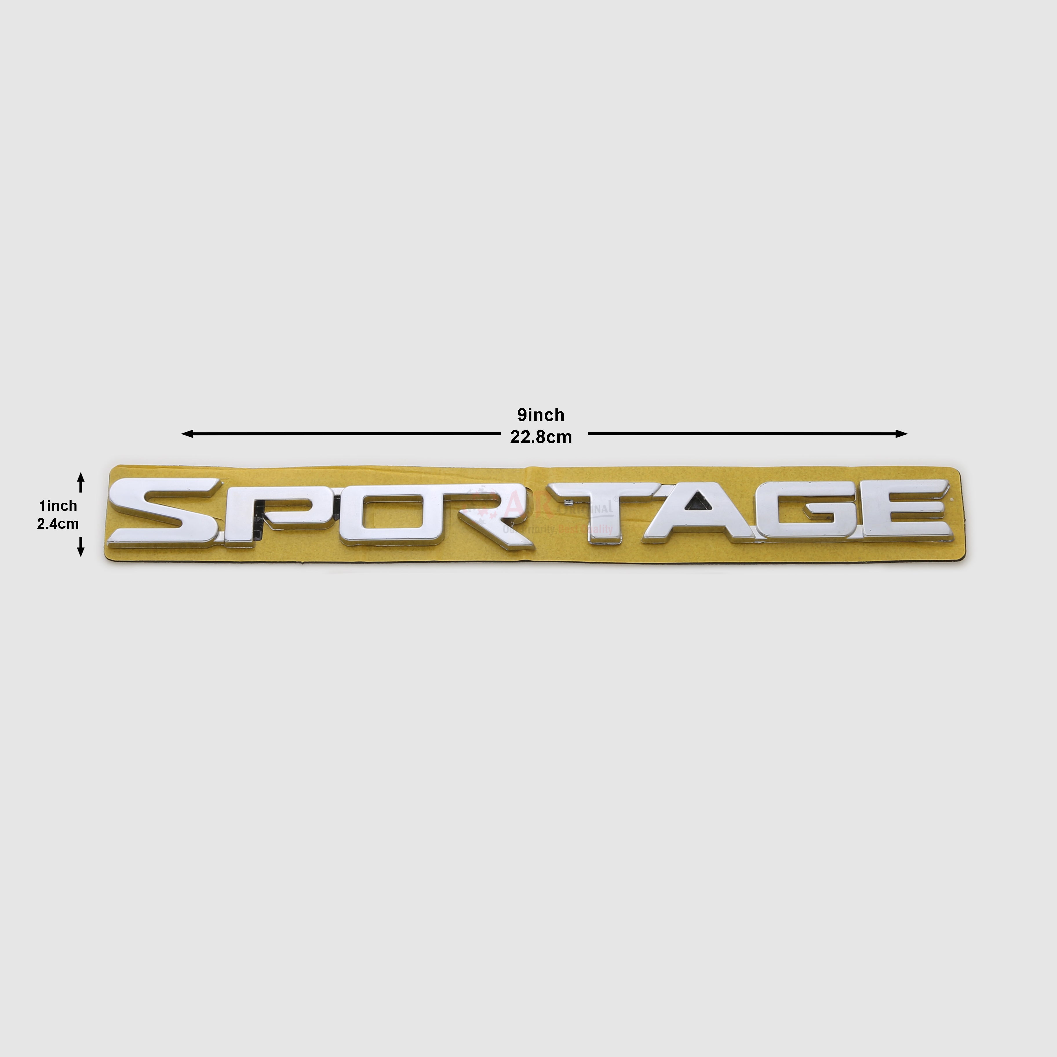 Sportage Emblem KIA 1x9inch-2.5x23cm Chrome LC Badge