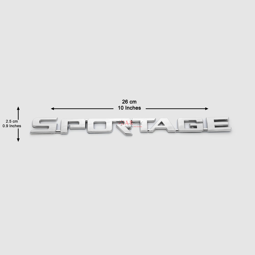 Sportage Emblem New Font 2.5x26cm Chrome IP Badge
