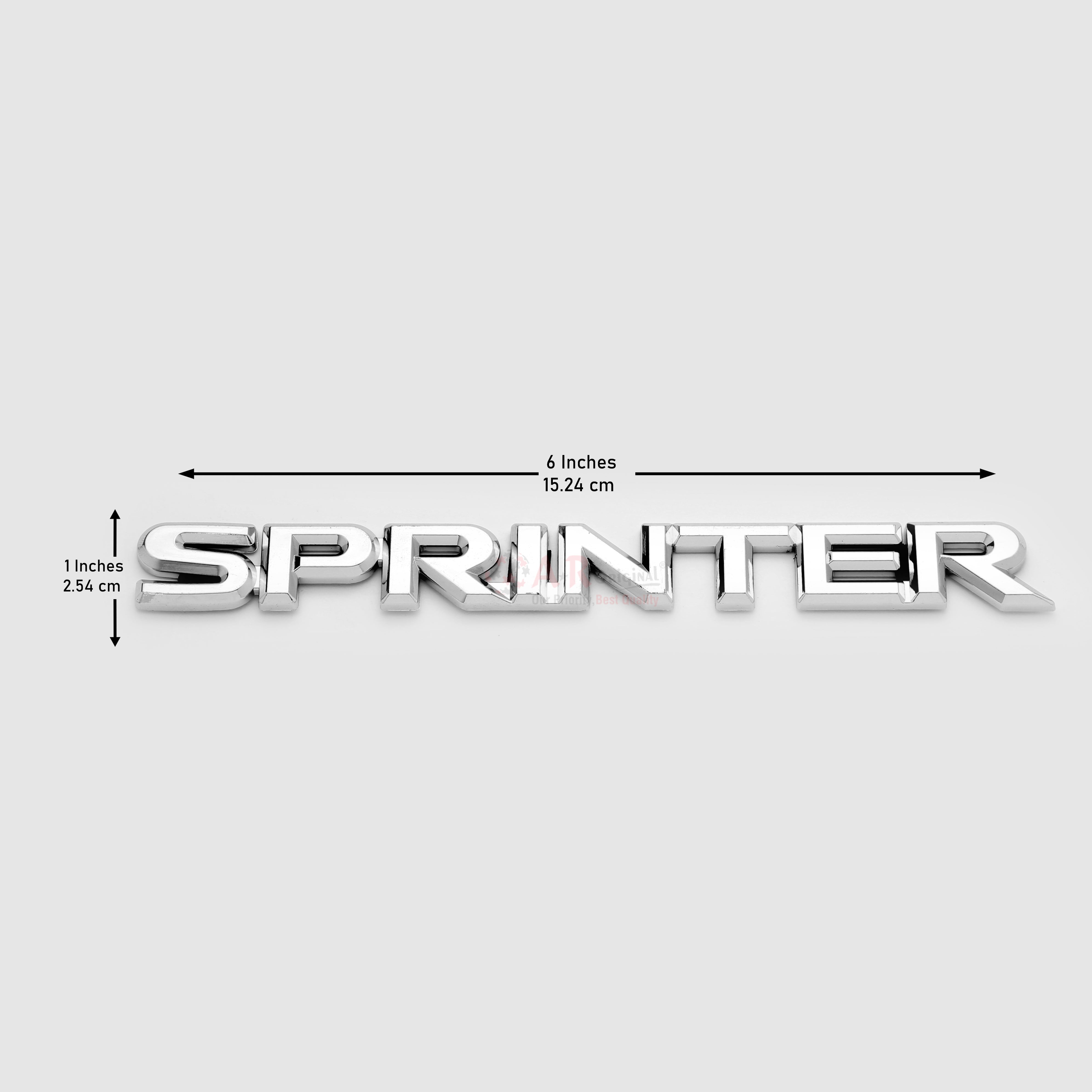 Sprinter Emblem 1x6inch-2.5x16cm Chrome LC Badge