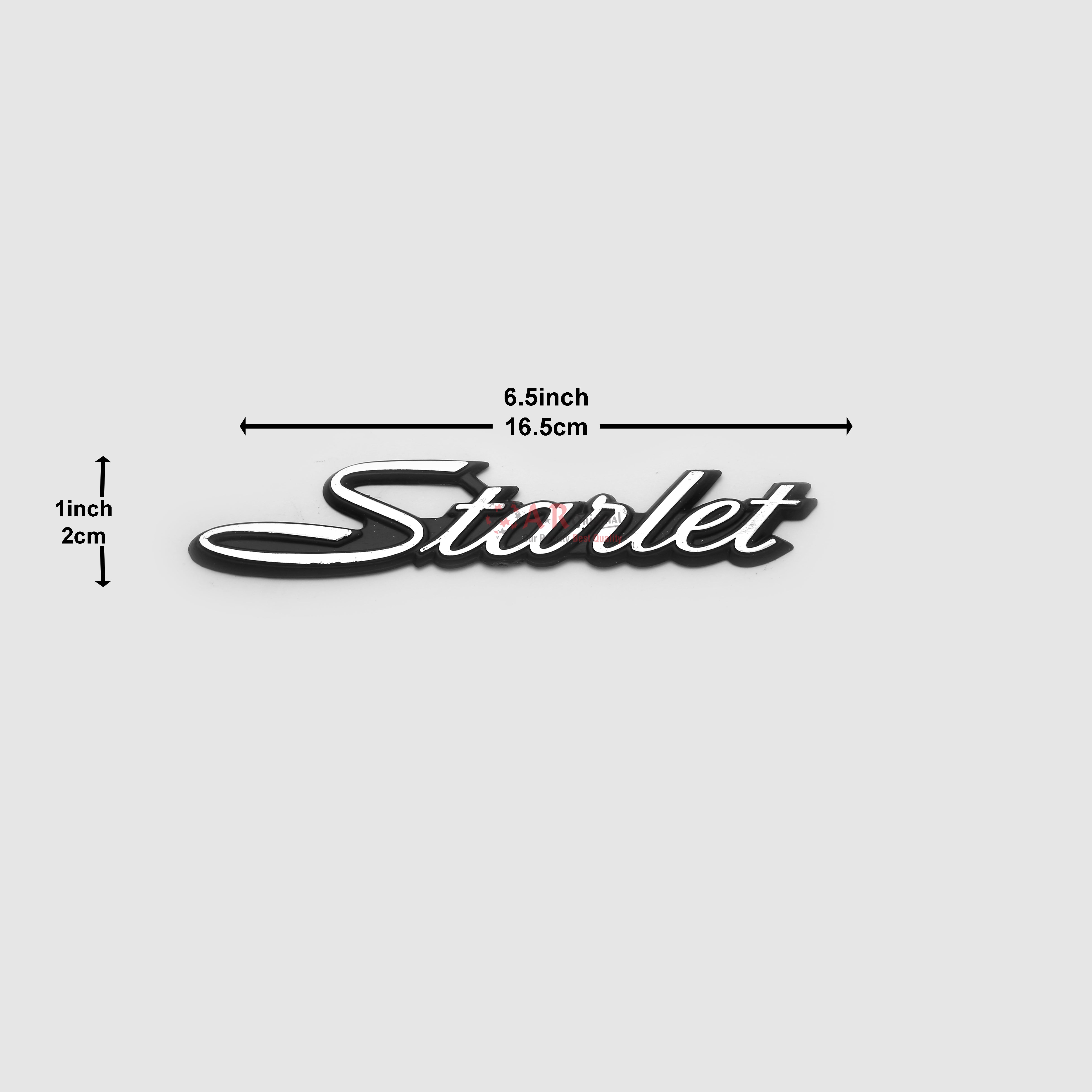 Starlet Emblem 1.25x6.5inch-2.5x16.5cm Black LC Badge