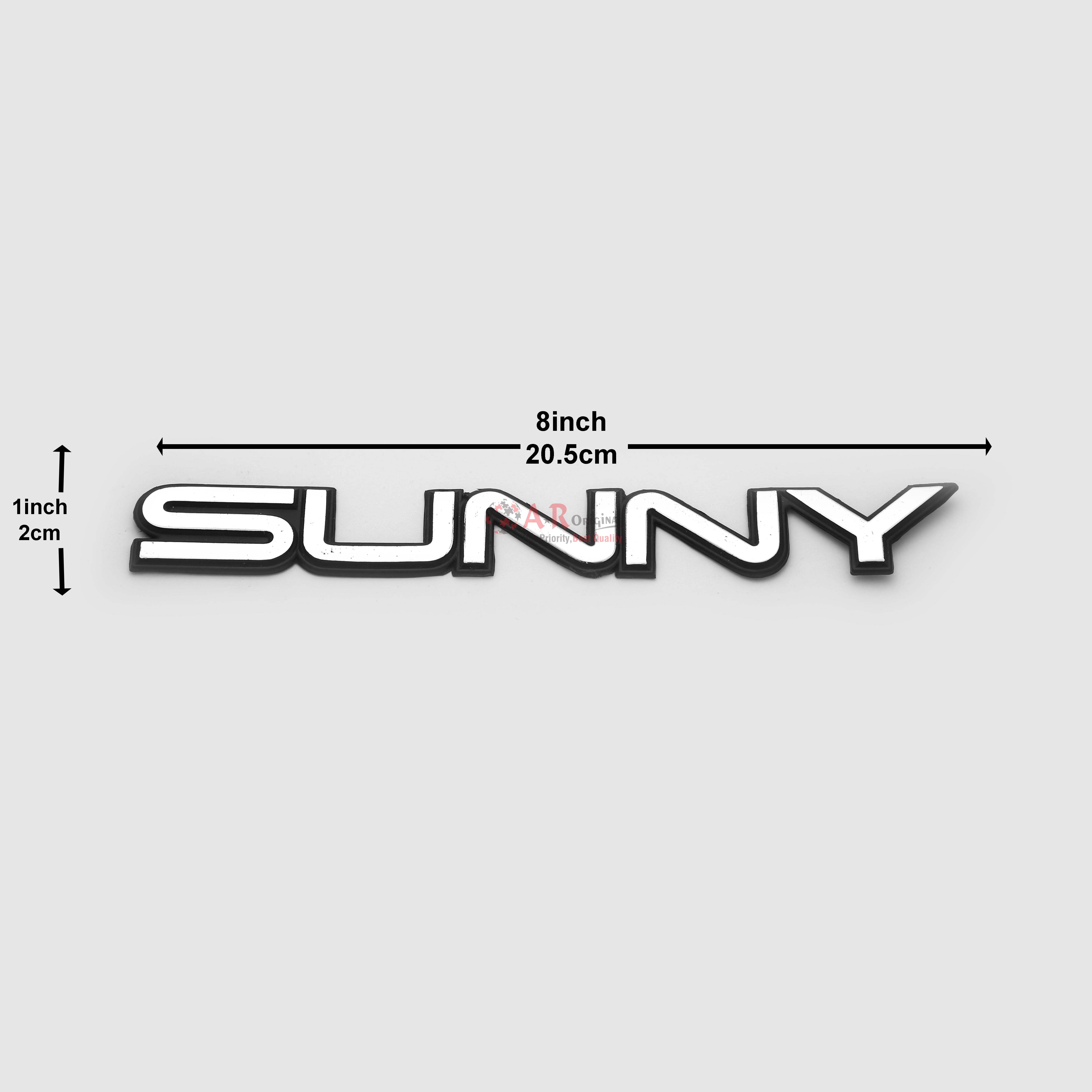 Sunny Emblem 1x8inch-2x20.5cm Black LC Badge