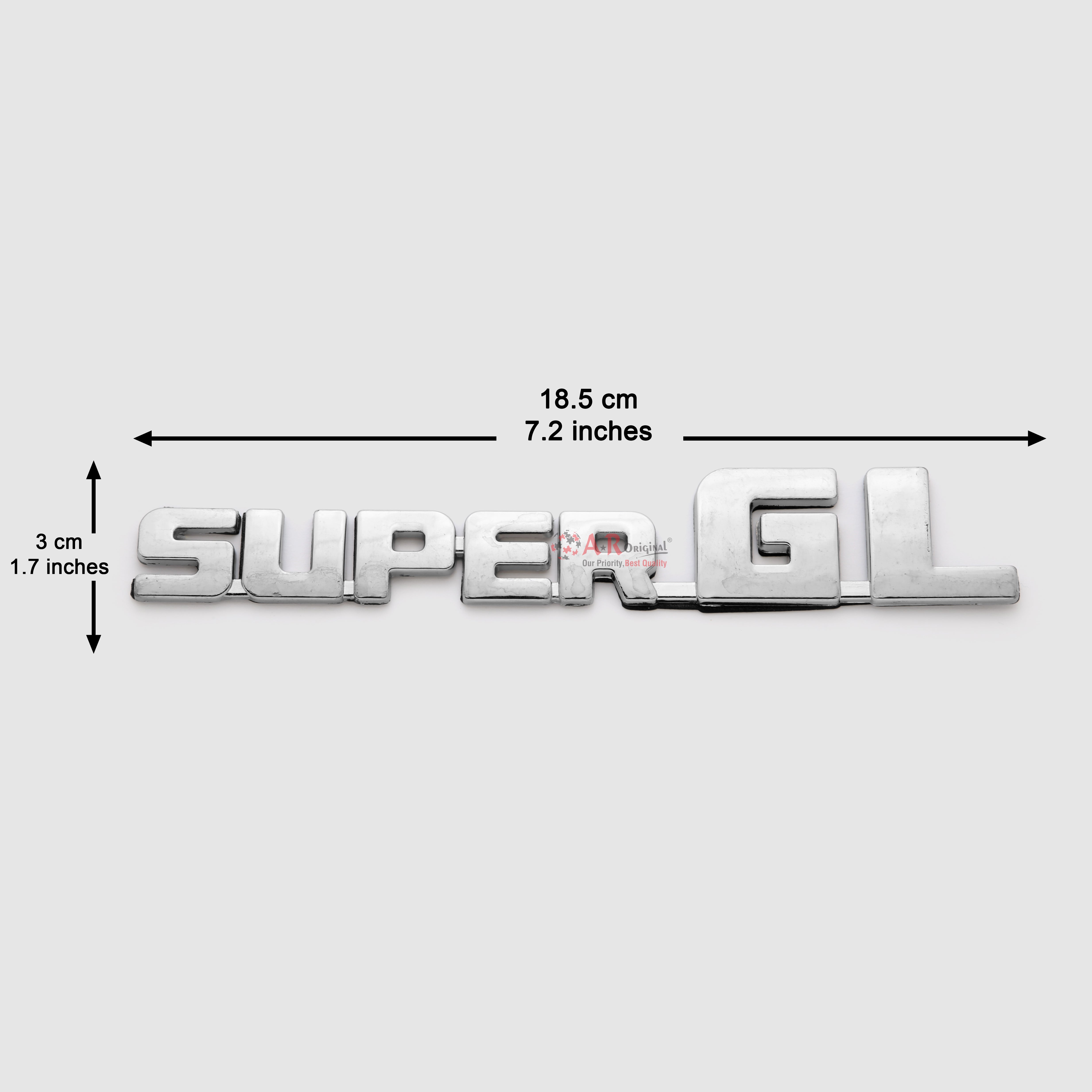 Super GL Emblem 3x18.5cm Chrome LC Badge