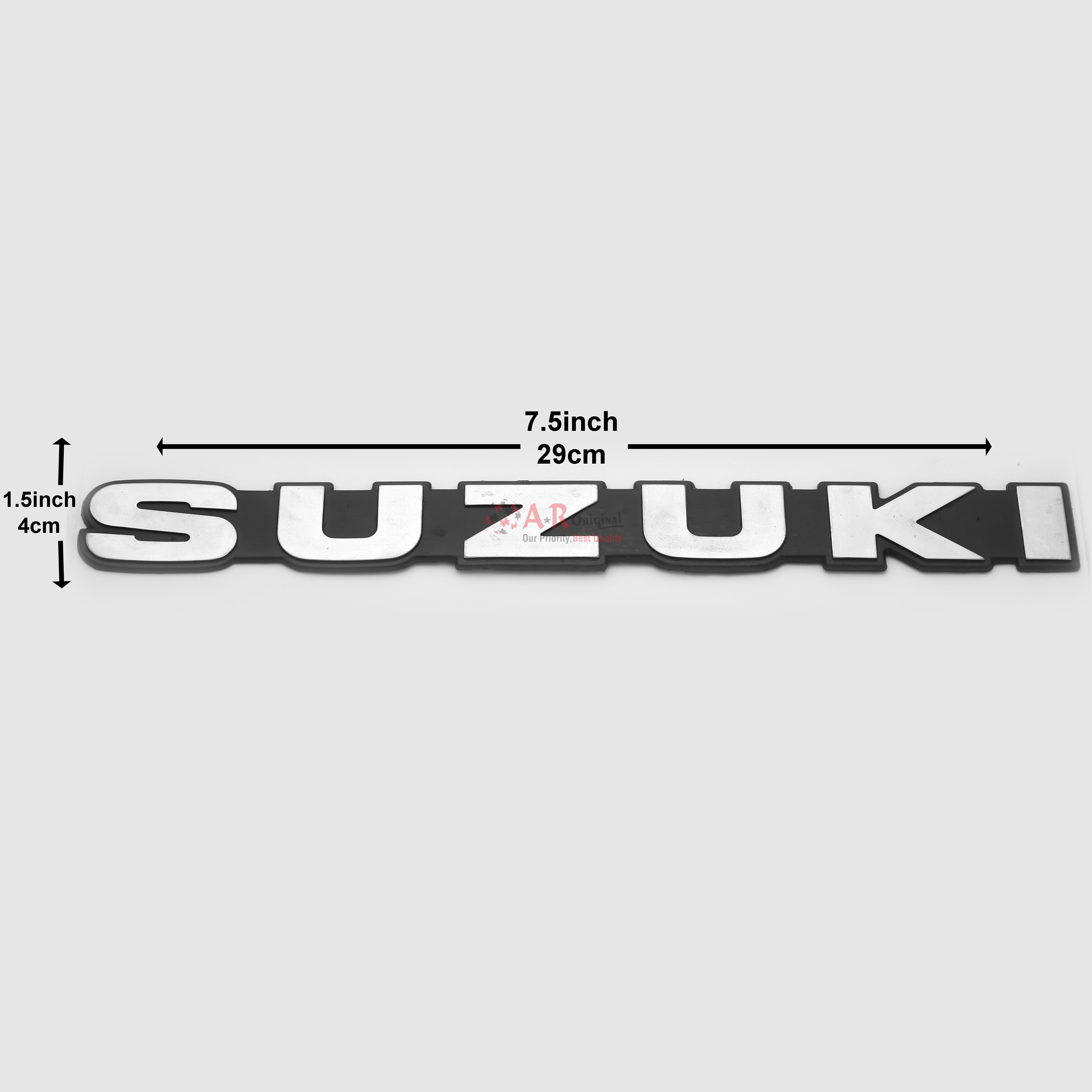 Suzuki Emblem 1.5x7.5inch-4x29cm Black LC Badge