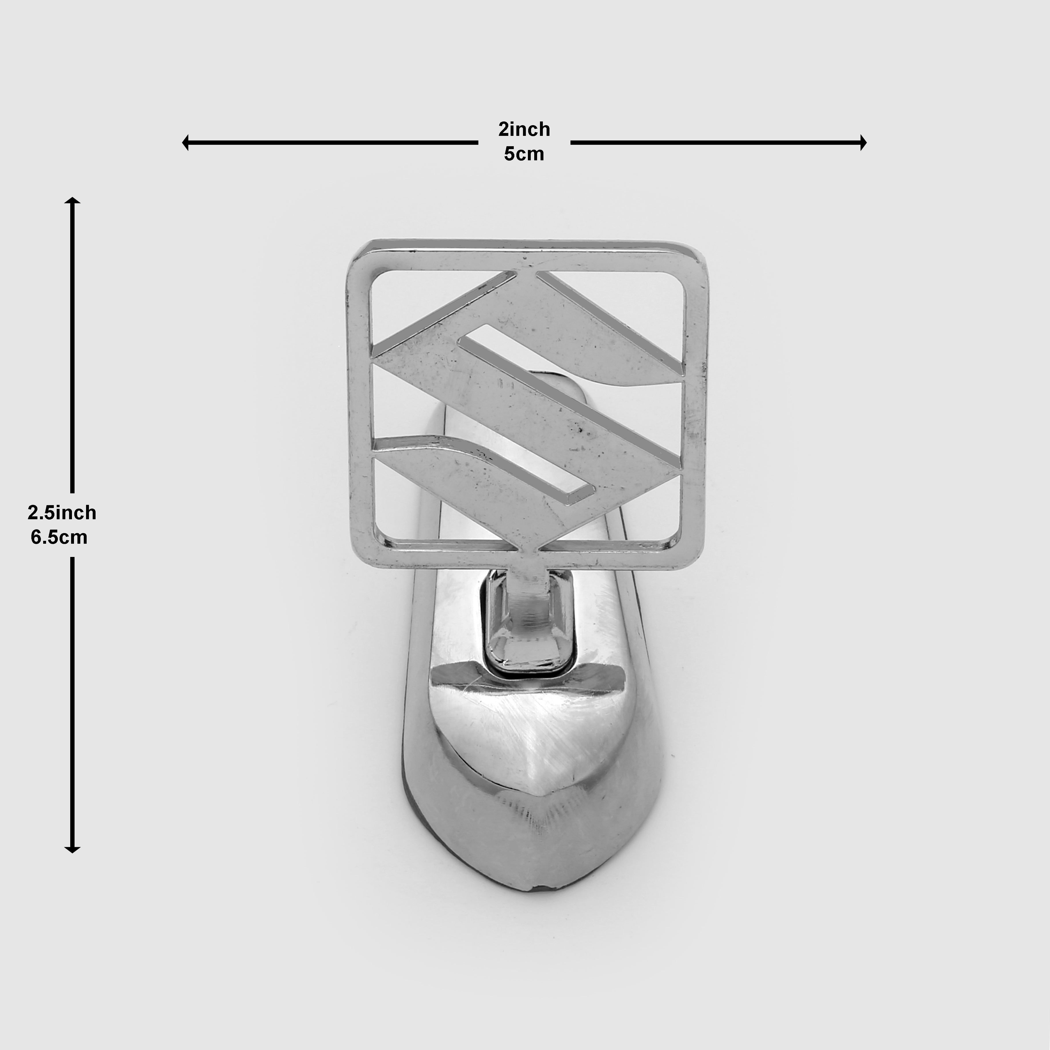 Suzuki Hood Logo 2x2.5inch-5x6.5cm Metal Bonnet Emblem Movable Heavy Chrome IP Badge