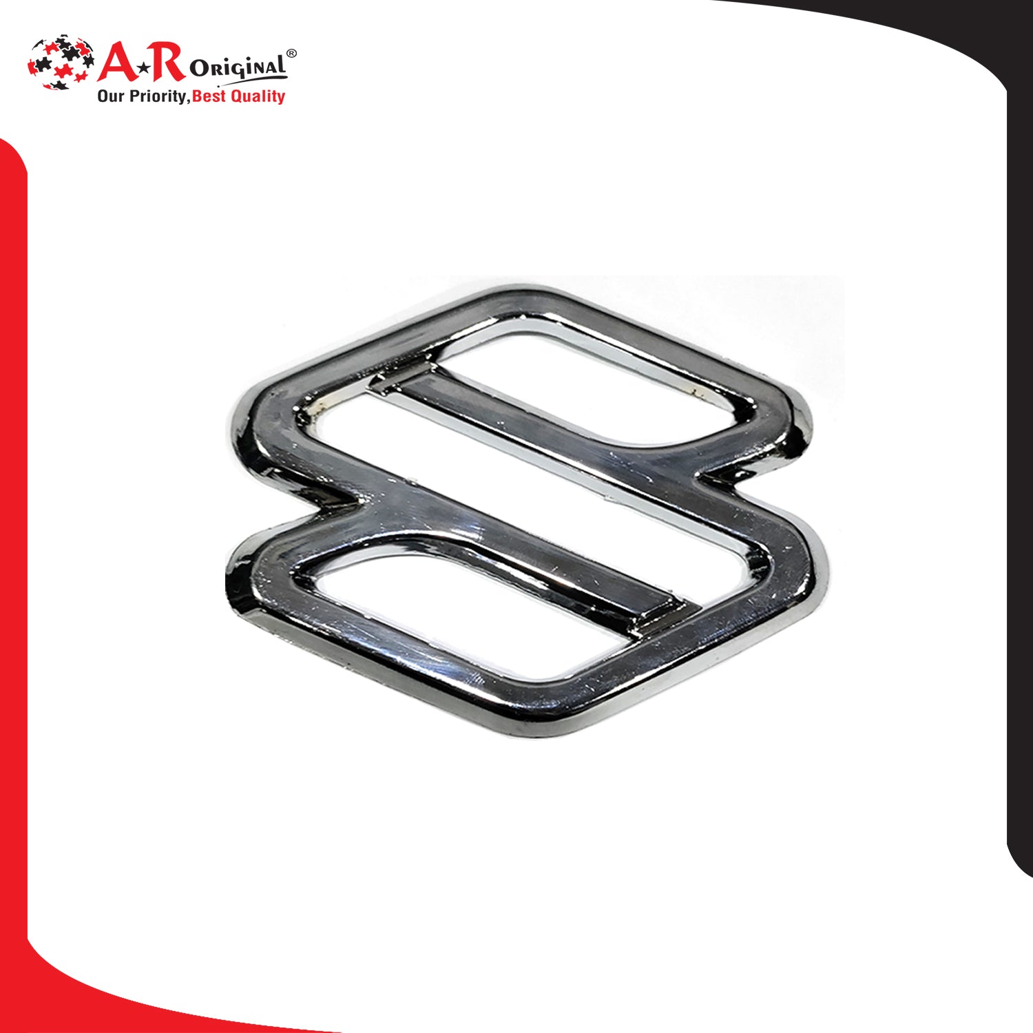 Suzuki Logo 2.5x3inch-6x8cm Cut Medium Chrome LC Badge