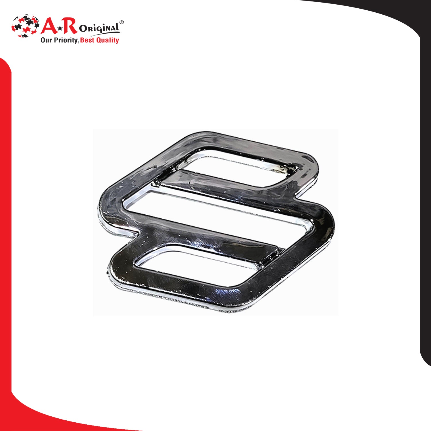 Suzuki Logo 2x2.5inch-5x6.5cm Cut Small Flat Chrome LC Badge