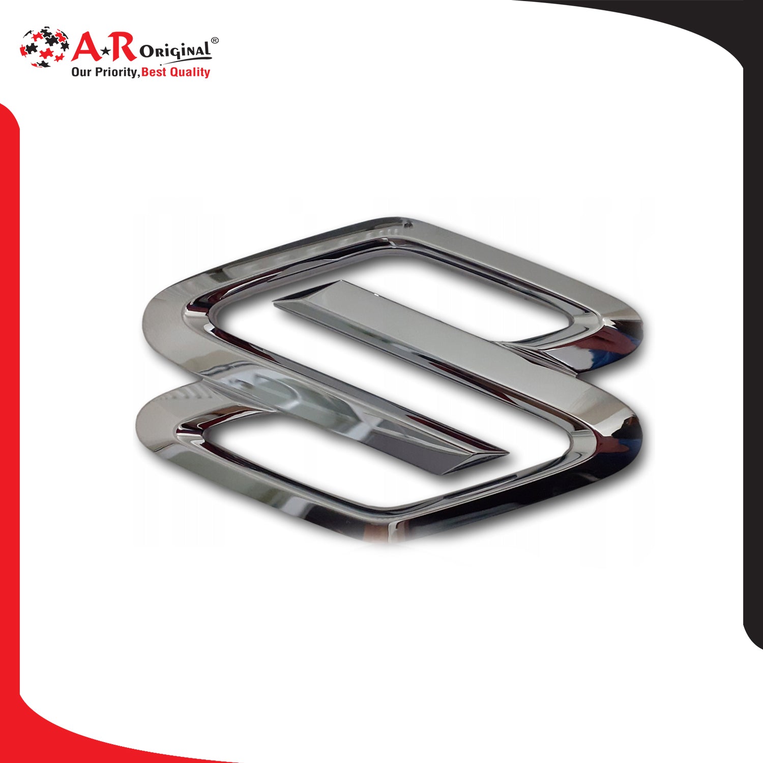 Suzuki Logo 3.5x5inch-10x14cm Chrome IP Badge