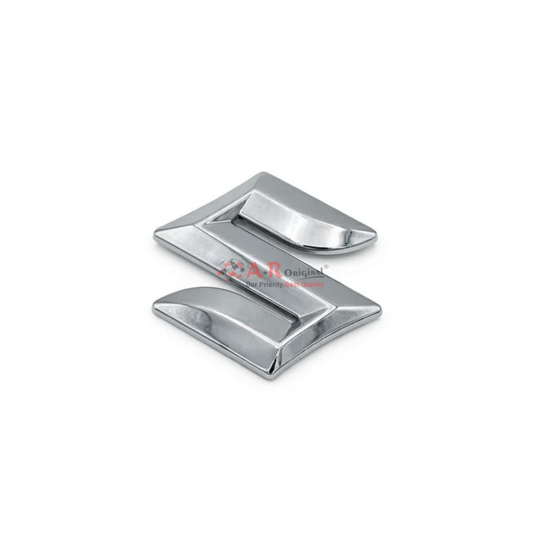 Suzuki Logo Pin Fit Steering Size 4.5x5cm Chrome IP Badge