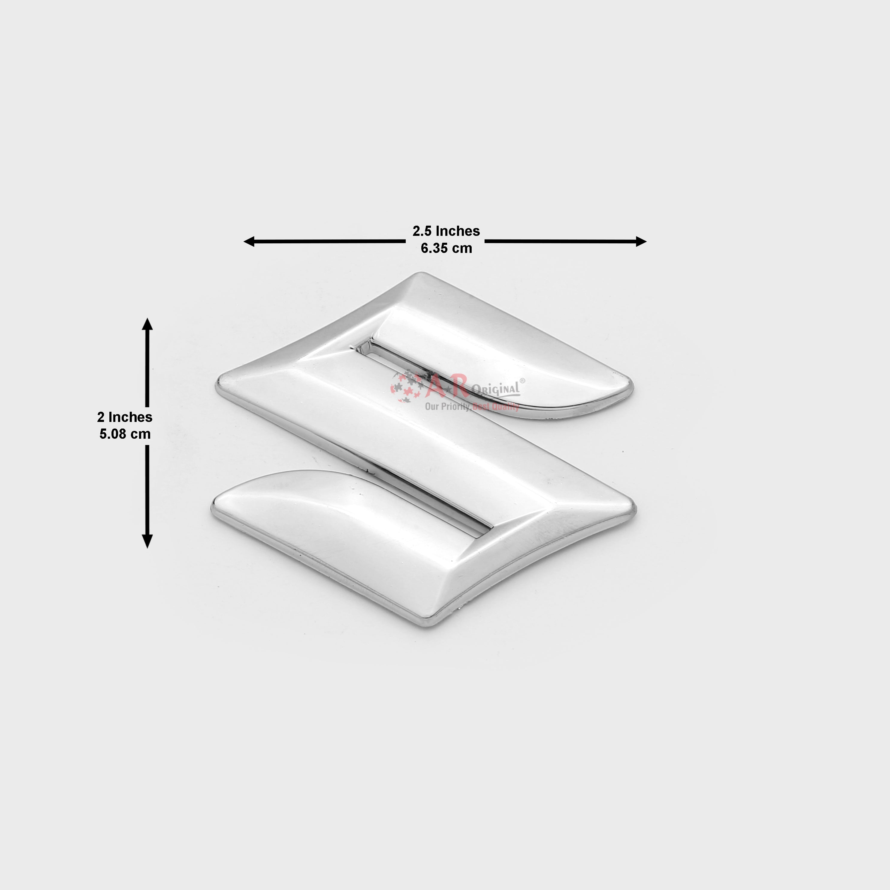 Suzuki Logo (Cultus) 2x2.5inch-5x6.5cm Full Small Chrome LC Badge