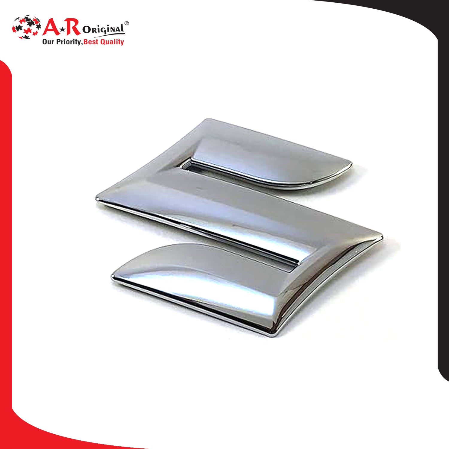 Suzuki Logo (Mehran) 3x3.5inch-7x8.5cm Chrome IP Badge
