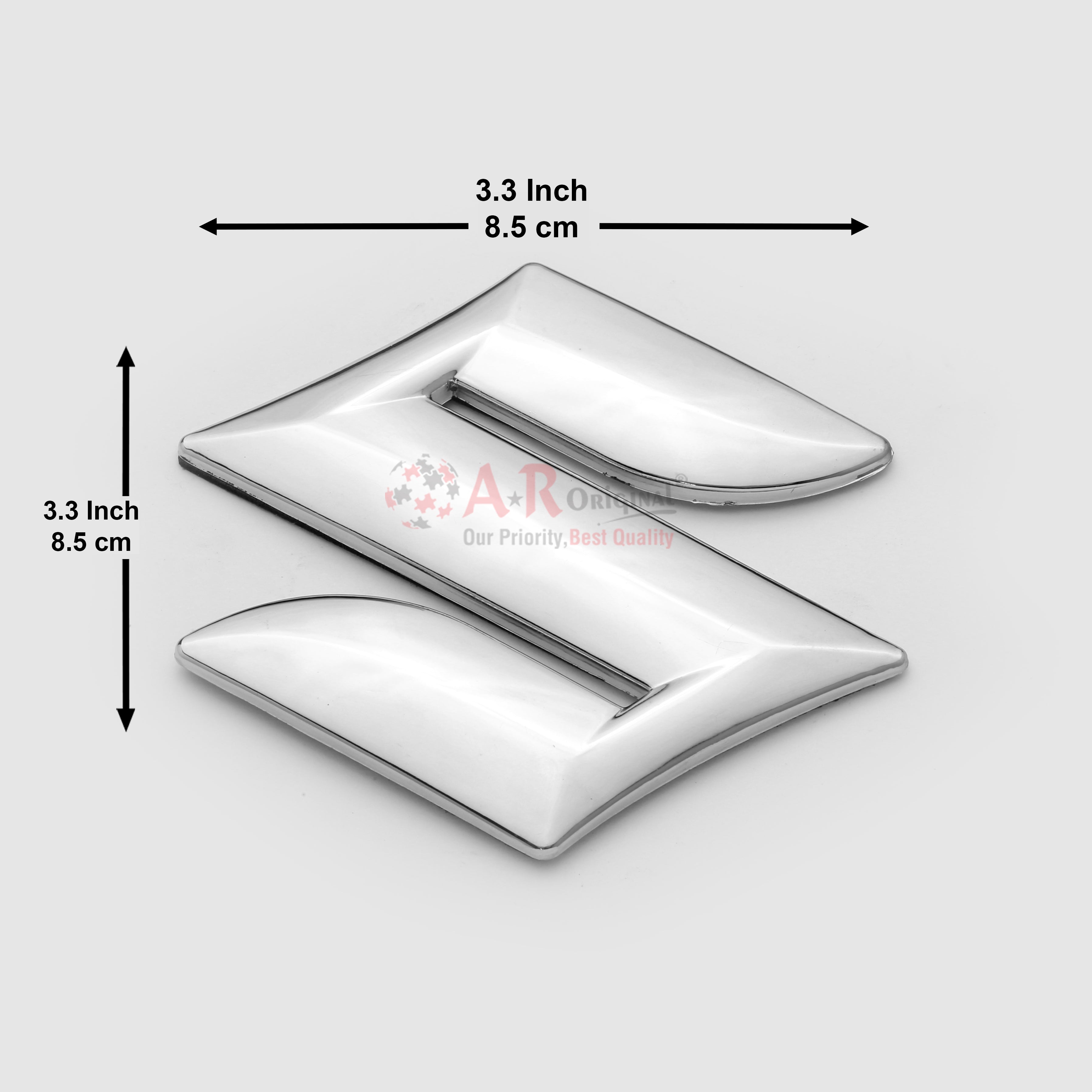 Suzuki Logo (Mehran) 3x3.5inch-7x8.5cm Chrome IP Badge