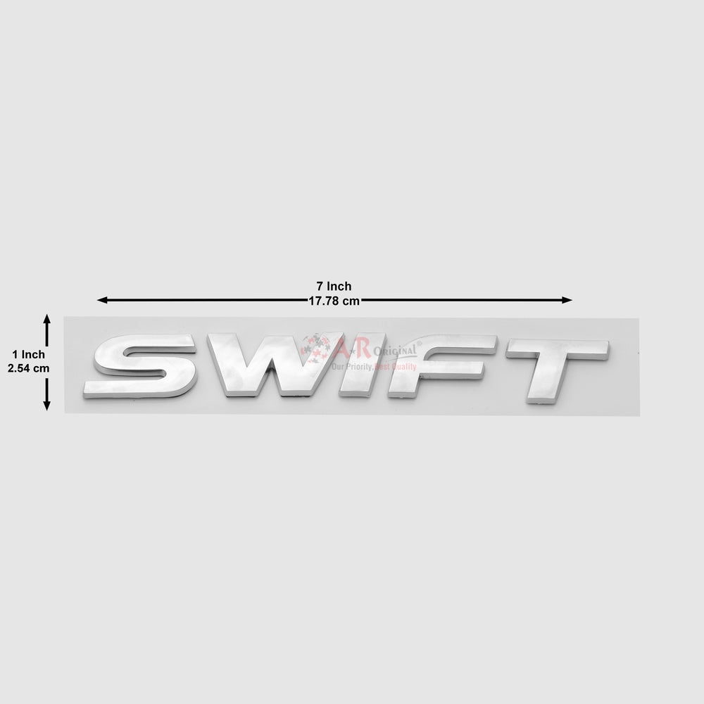 Swift Emblem 1.25x7inch-2.5x17cm Separate Alpha Chrome IP Badge