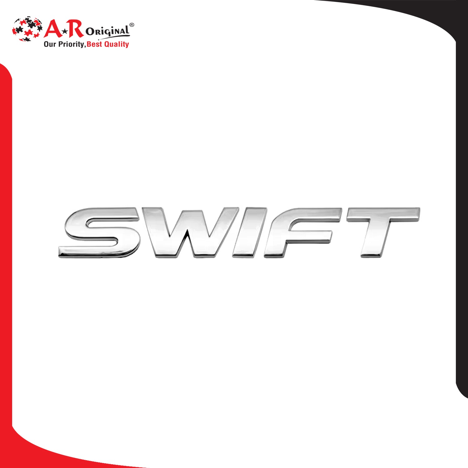 Swift Emblem 1.25x7inch-2.5x17cm Separate Alpha Chrome IP Badge