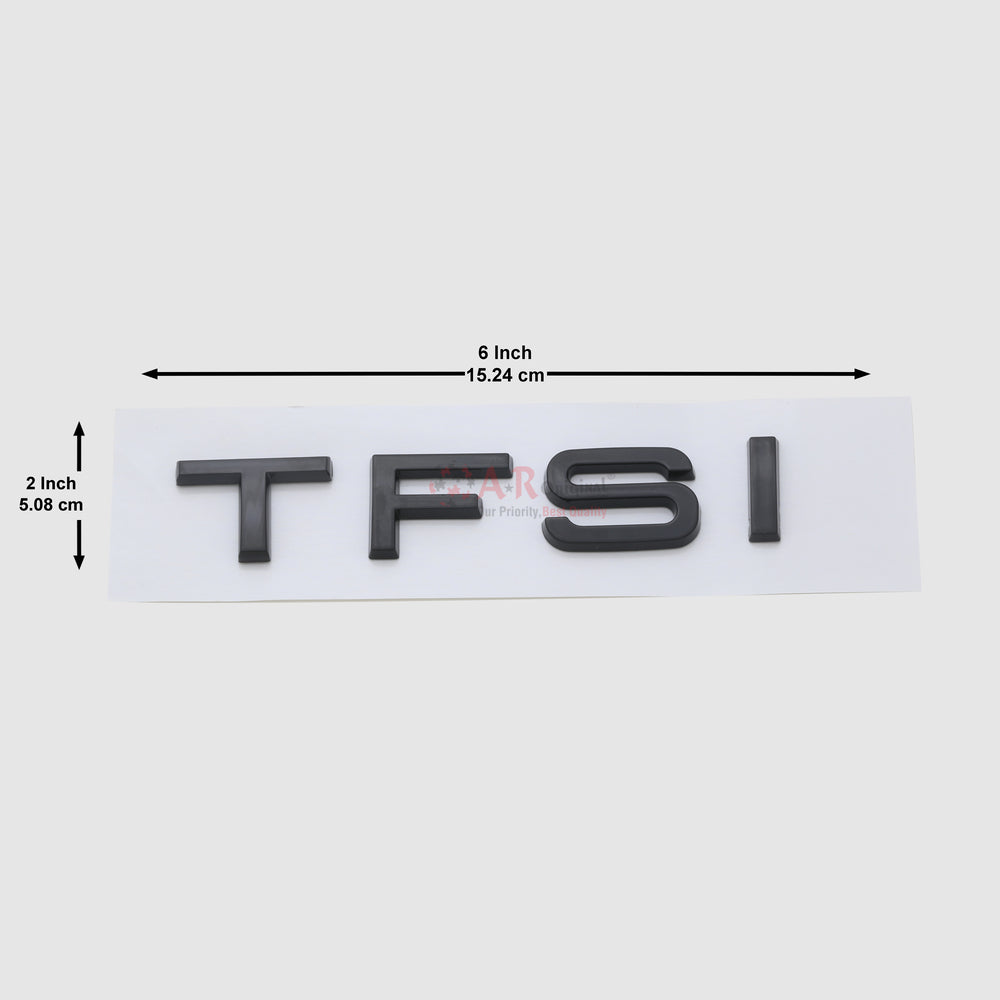 TFSI Emblem Audi 2x6inch-5x15cm Black IP Badge