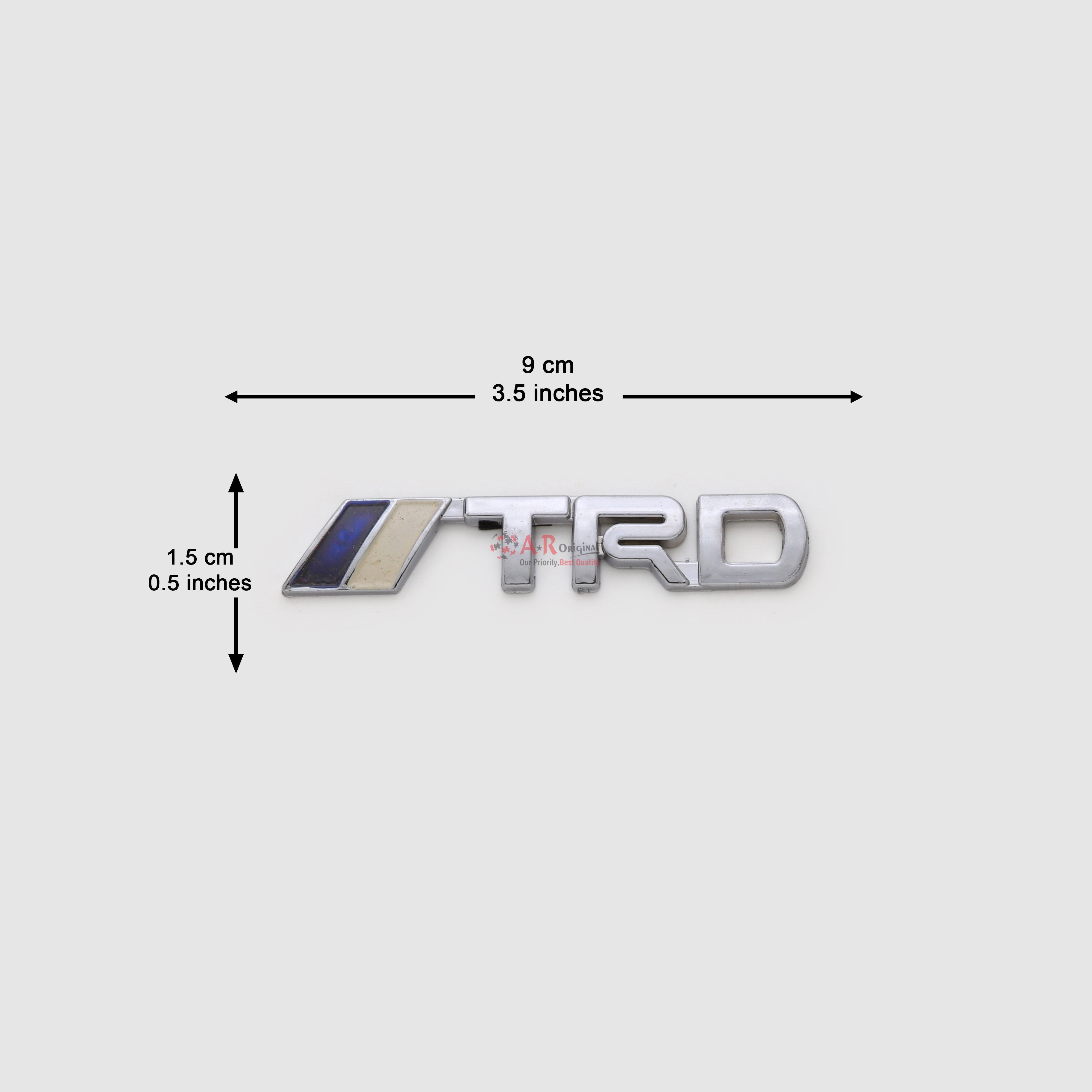 TRD Emblem 1.5x9cm Medium Black Chrome LC Badge