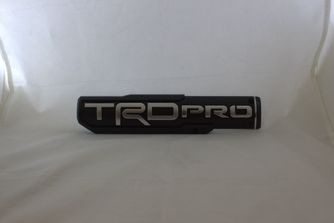 TRDPro 2x10inch-5x25cm Black Silver IP Badge