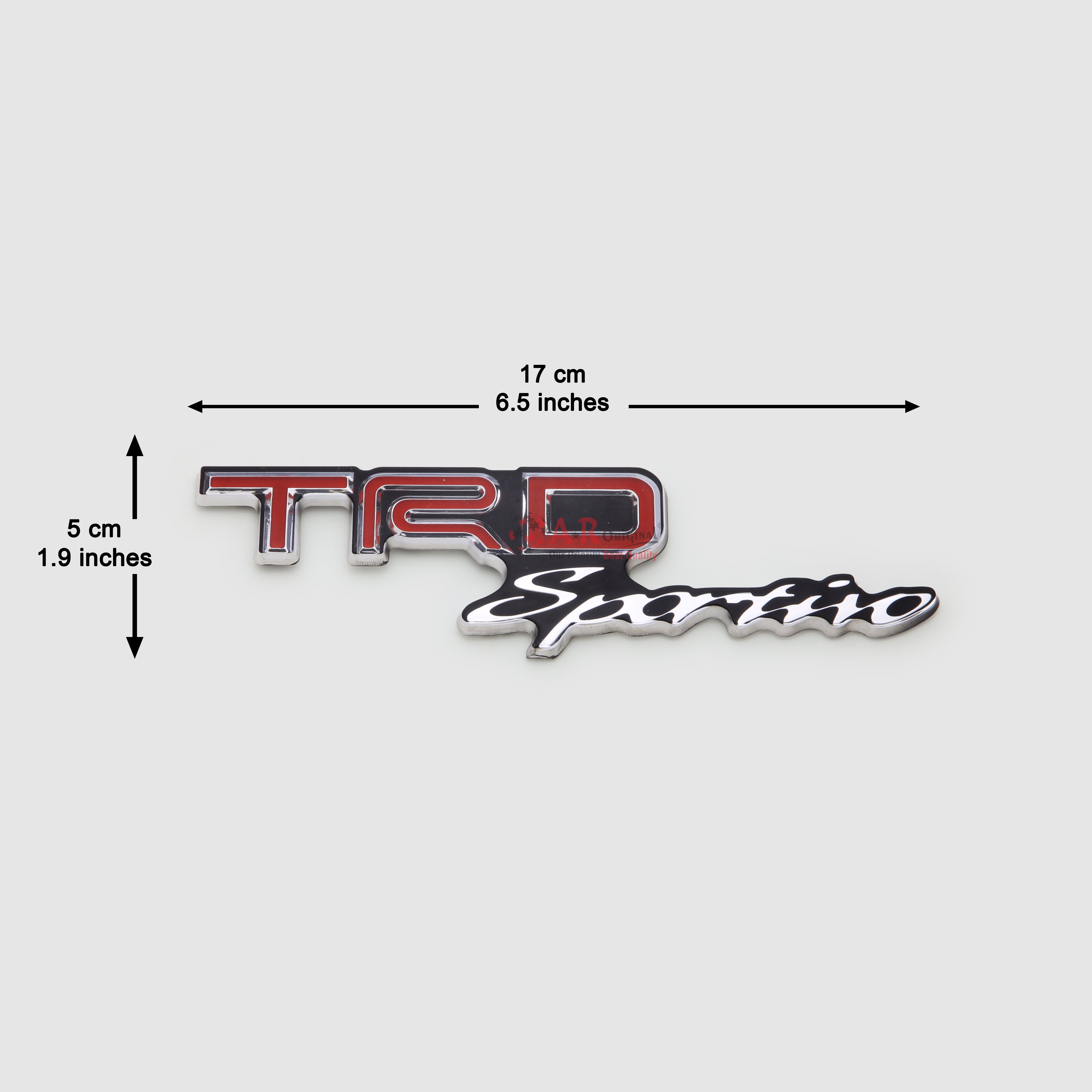 TRD Sportivo Emblem Acrylic 5x17cm Chrome IP Badge