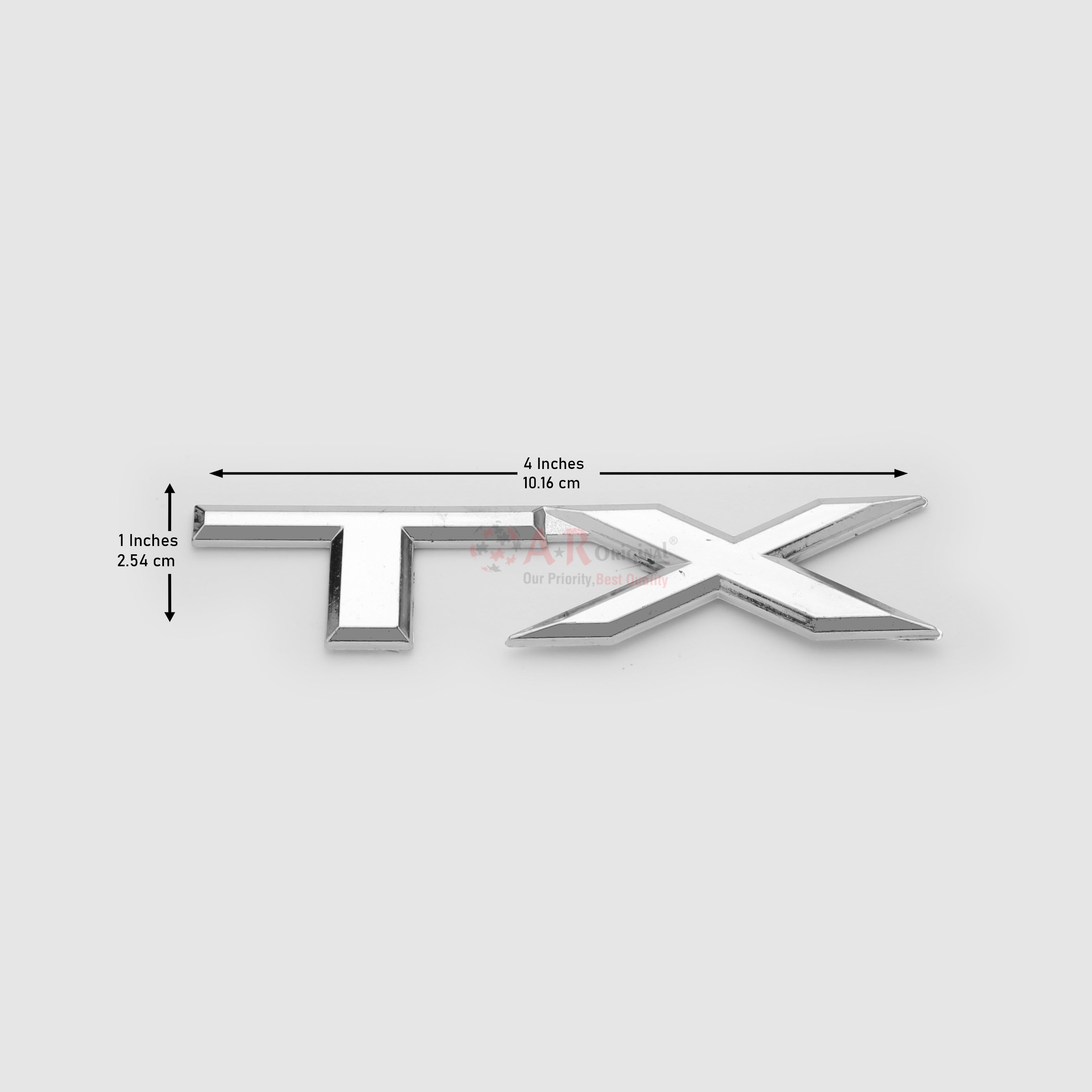 TX Emblem 1x4inch-2.5x10cm Prado Chrome IP Badge