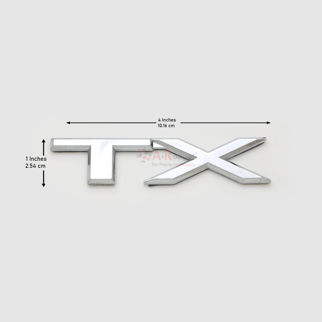 TX Emblem 1x4inch-2.5x10cm Prado Chrome LC Badge
