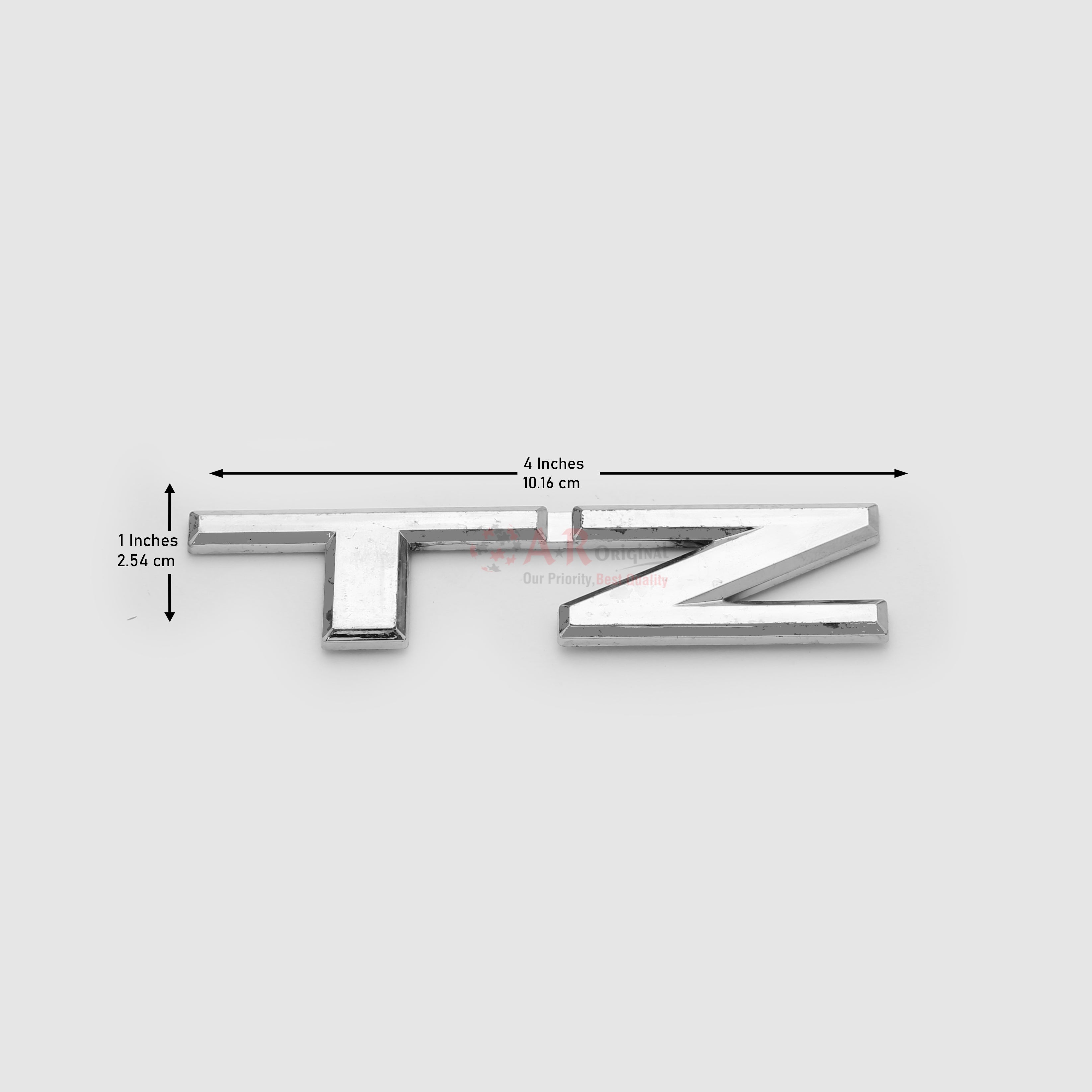 TZ Emblem 1x4inch-2.5x10cm Prado Chrome LC Badge