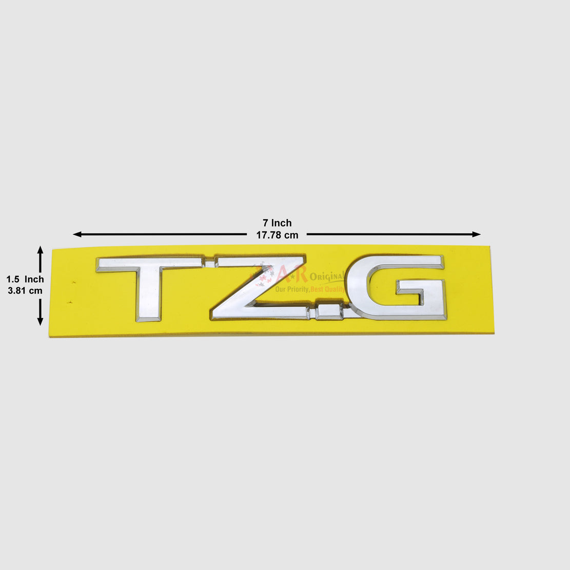 TZG Emblem 1.5x7inch-2.5x17.5cm Chrome LC Badge
