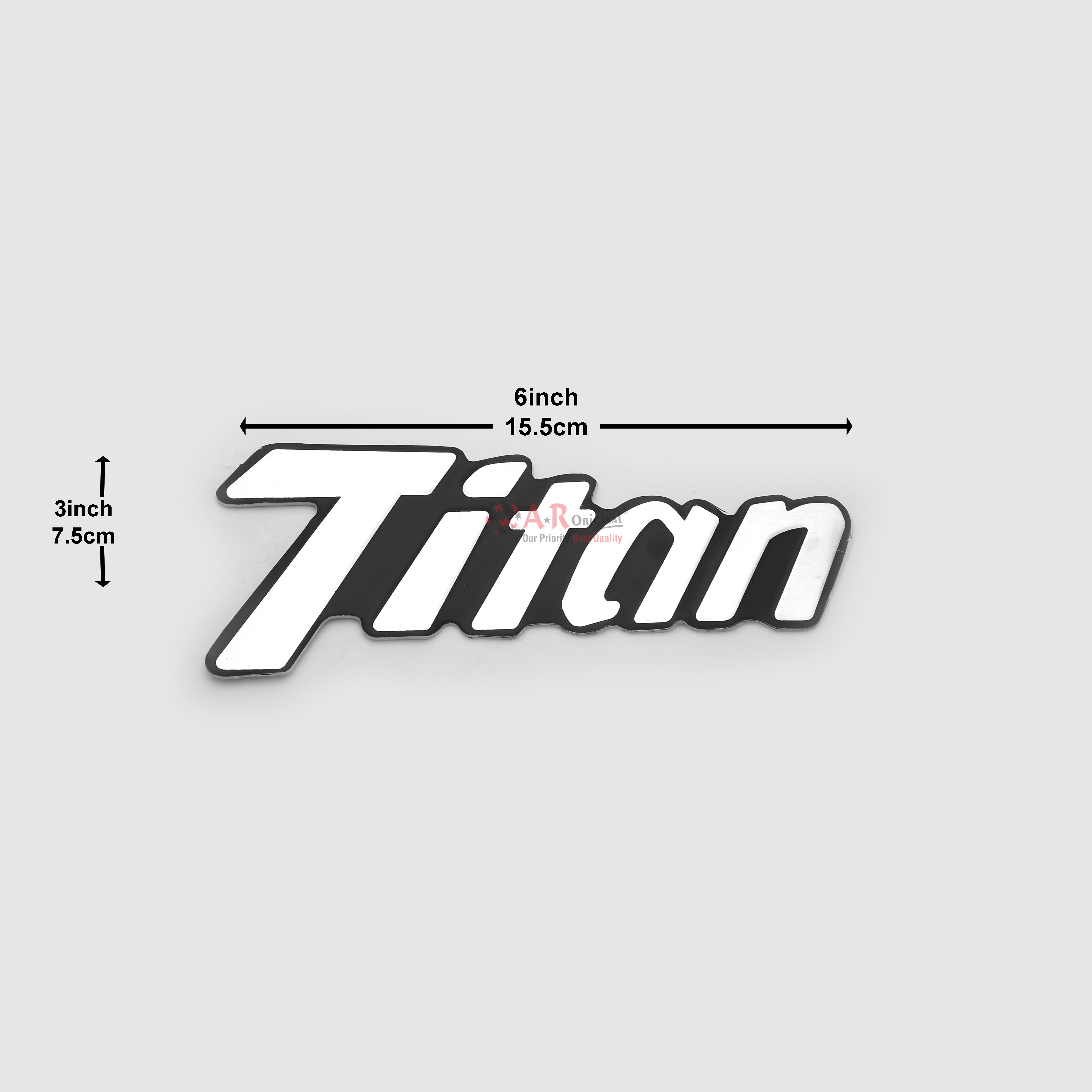 Titan Emblem 3x6inch-7.5x15.5cm Black LC Badge