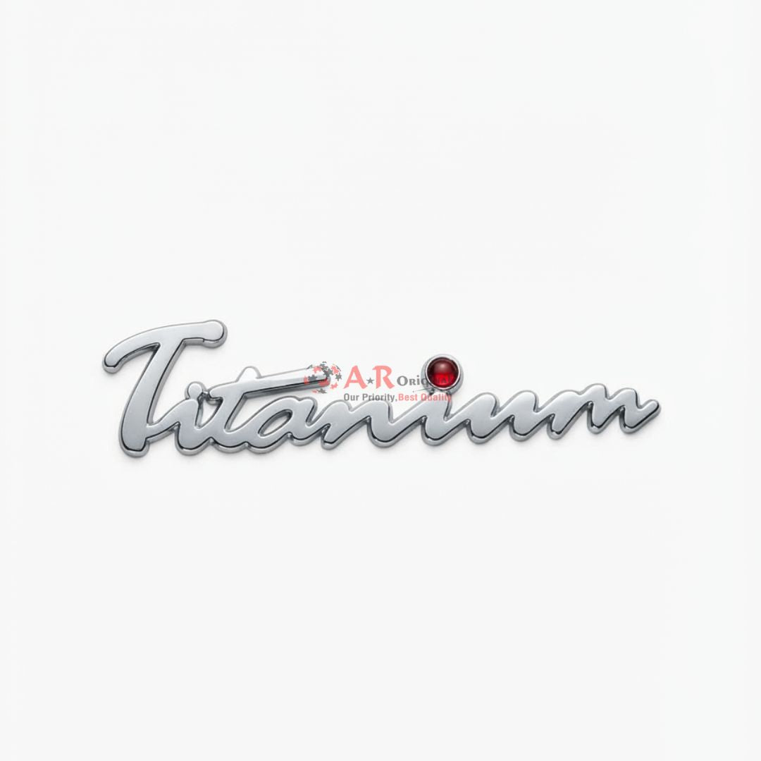 Titanium Join Alpha Emblem 4.5x16cm Chrome IP Badge