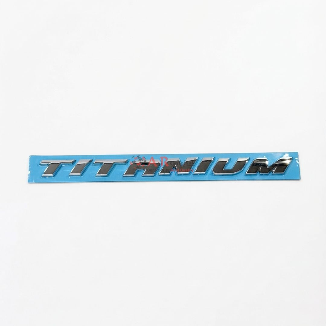 Titanium italic  Emblem 2.3x19cm Chrome IP Badge