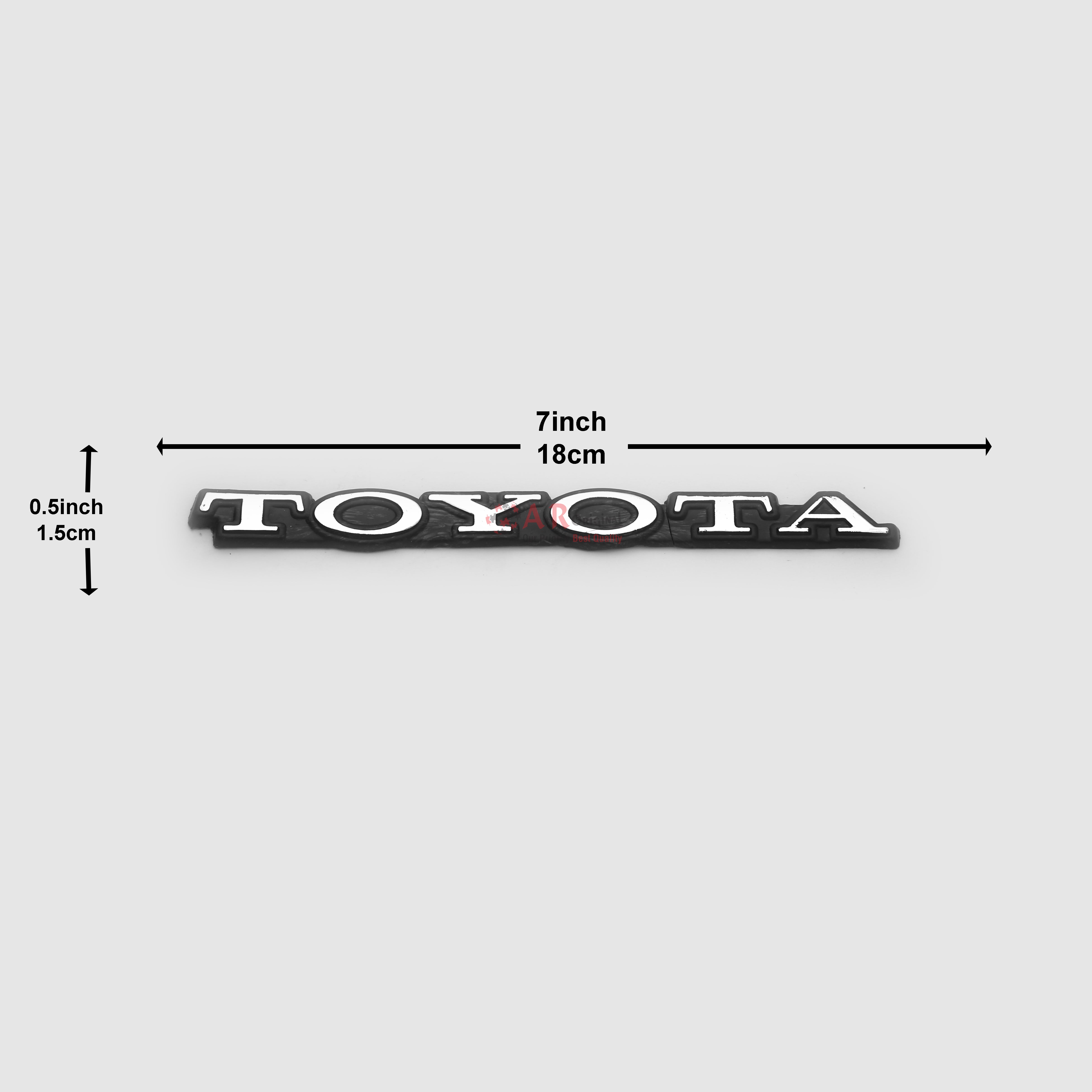 Toyota Emblem 0.5x7inch-1.5x17cm Black LC Badge