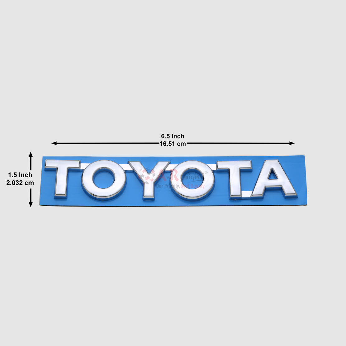 Toyota Emblem 1.5x6.5inch-2x16cm Vigo Chrome IP Badge