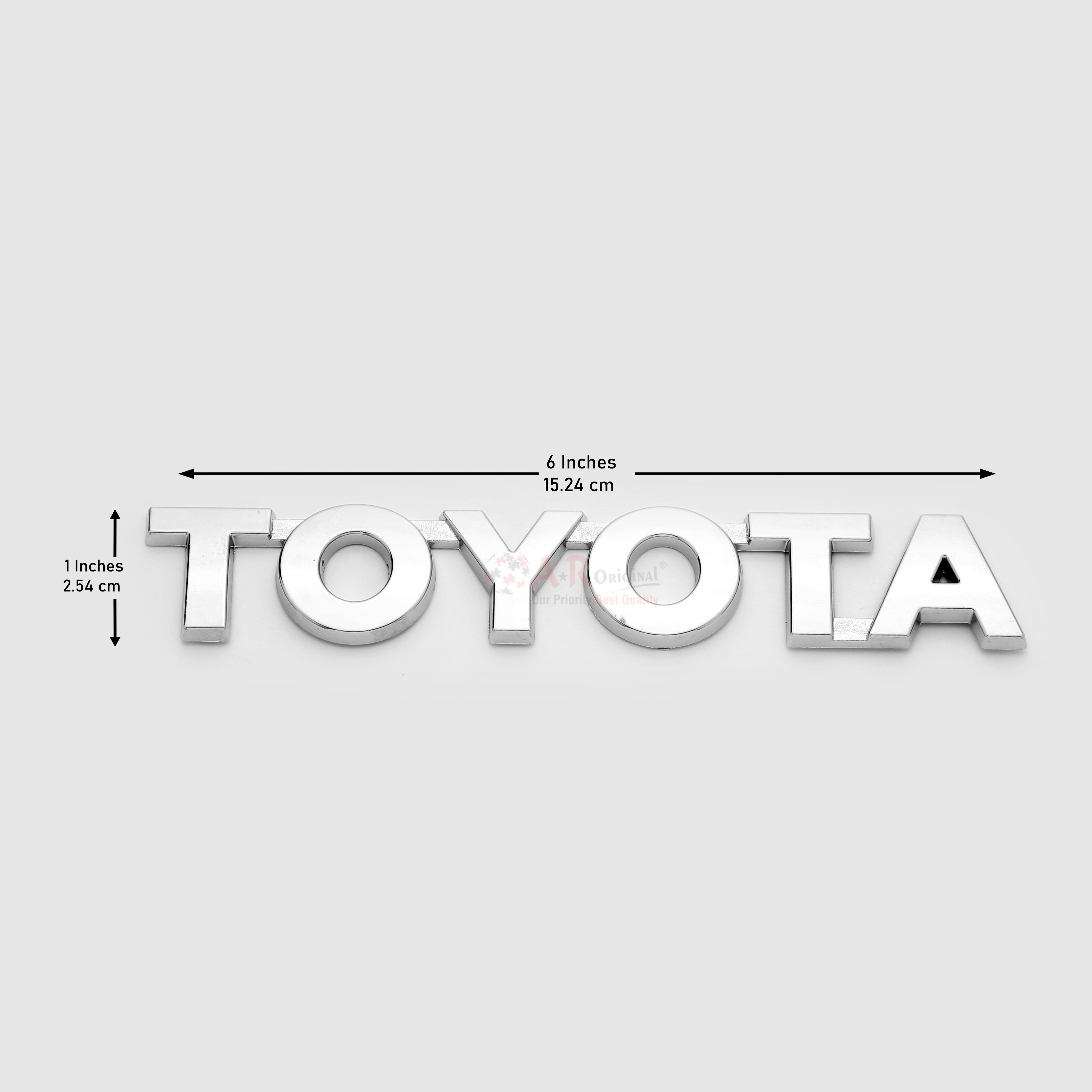 Toyota Emblem 1.5x6.5inch-2x16cm Vigo Chrome LC Badge