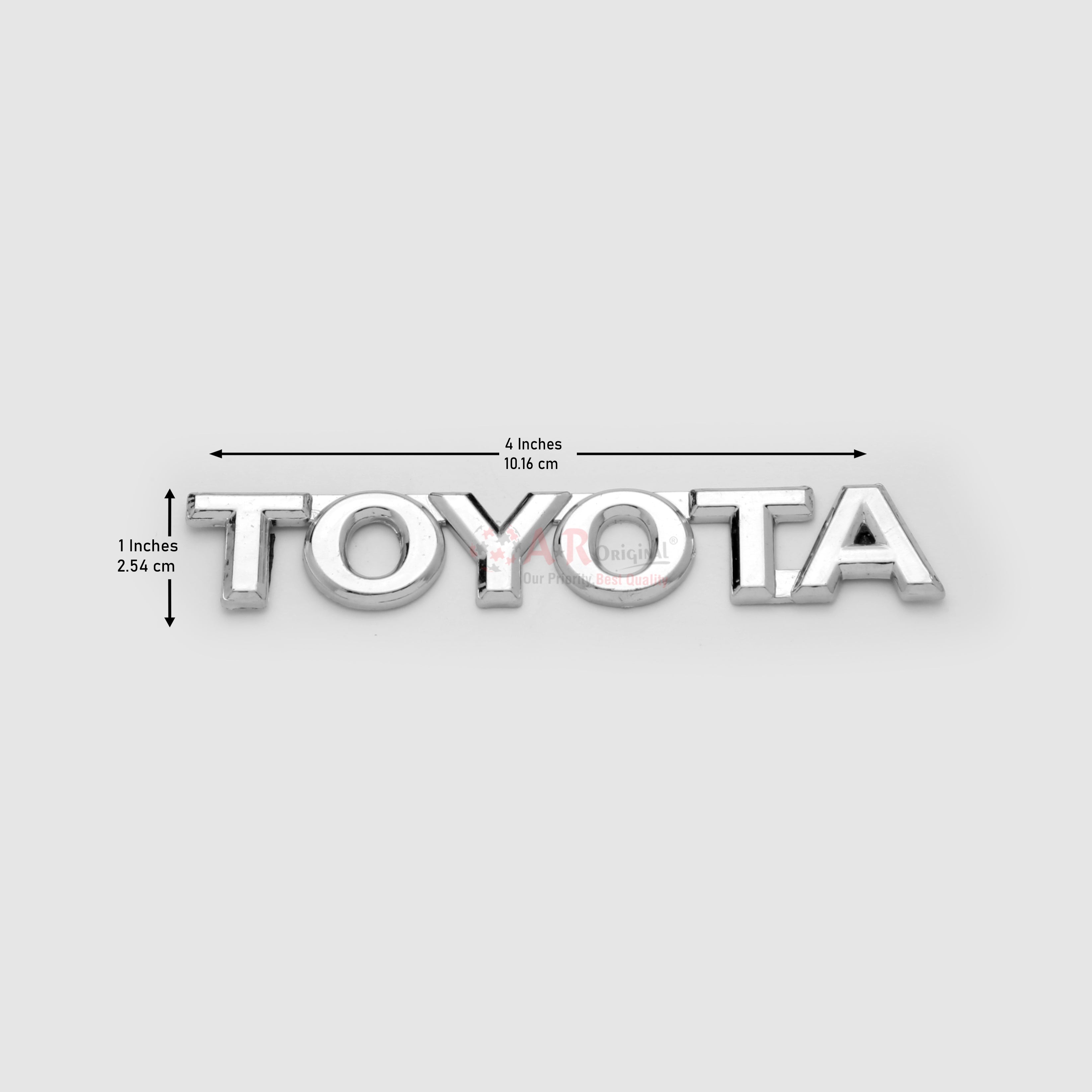 Toyota Emblem 1x4inch-2.5x10cm 90's Chrome LC Badge