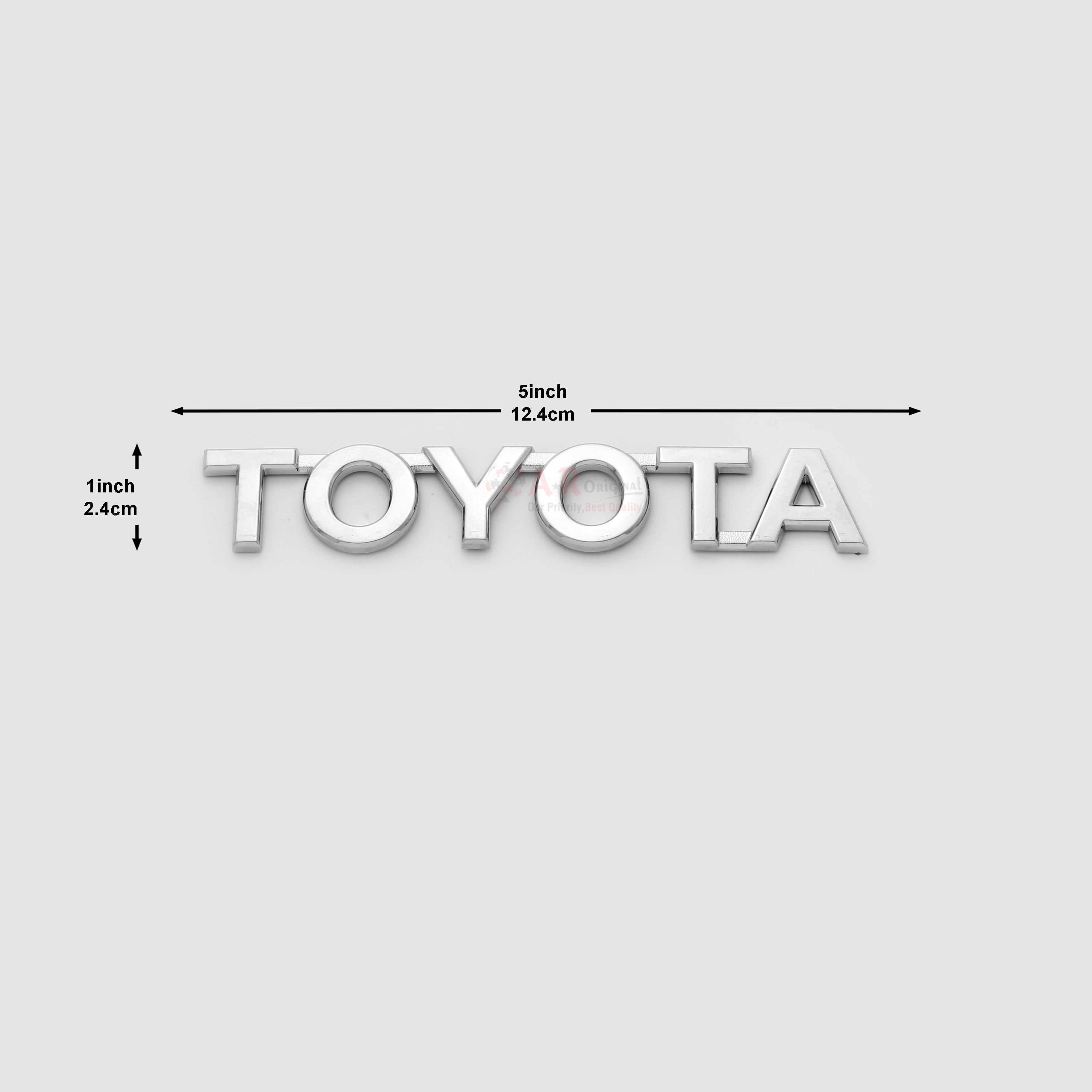Toyota Emblem 1x5inch-2x12.5cm Yaris Chrome IP Badge