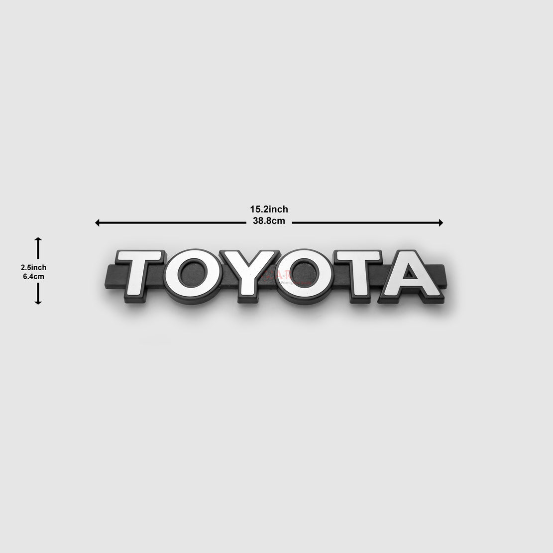Toyota Emblem 2.5x15inch-6x39cm Black Chrome IP Badge