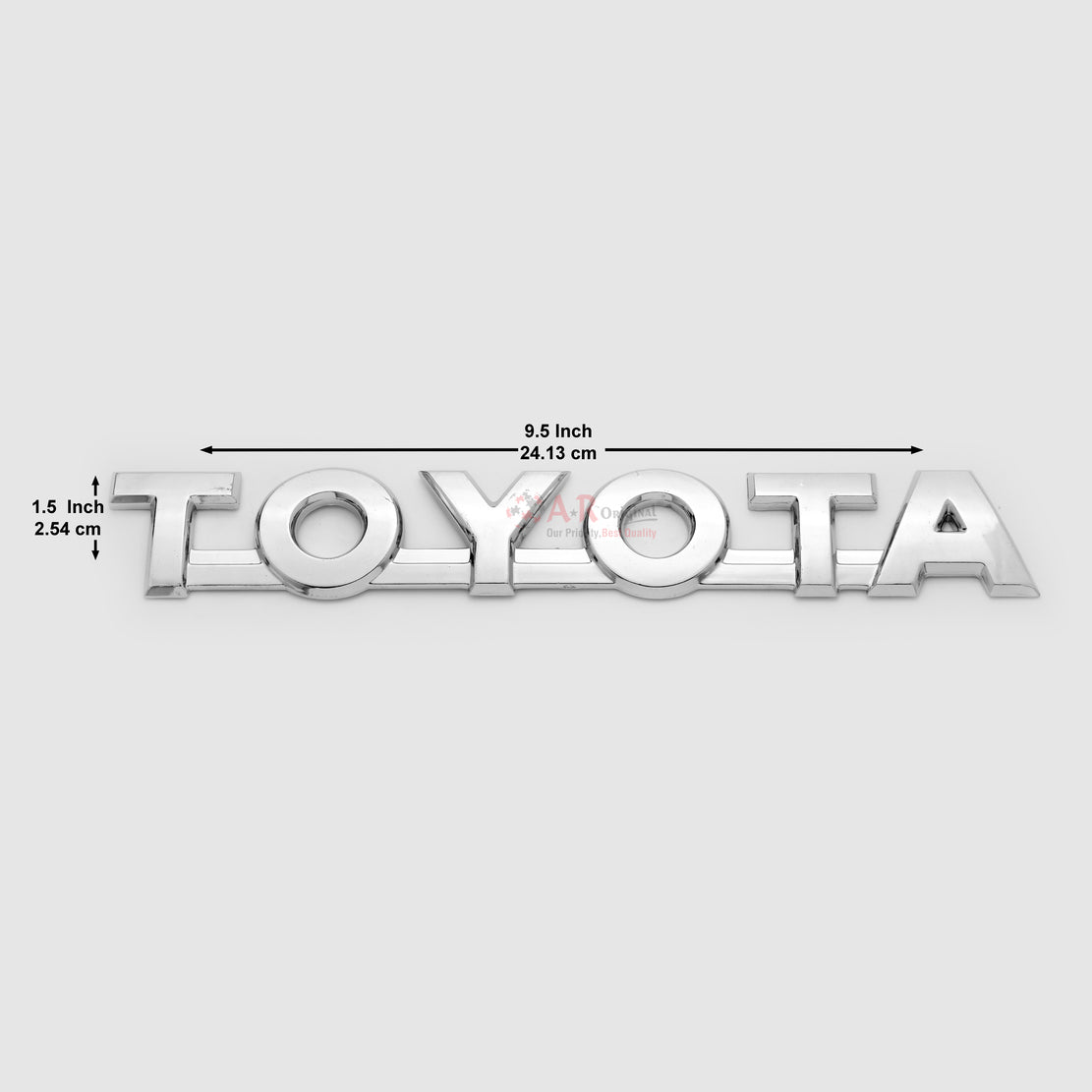 Toyota Emblem 2x9.5inch-2.5x24cm Jumbo Chrome LC Badge
