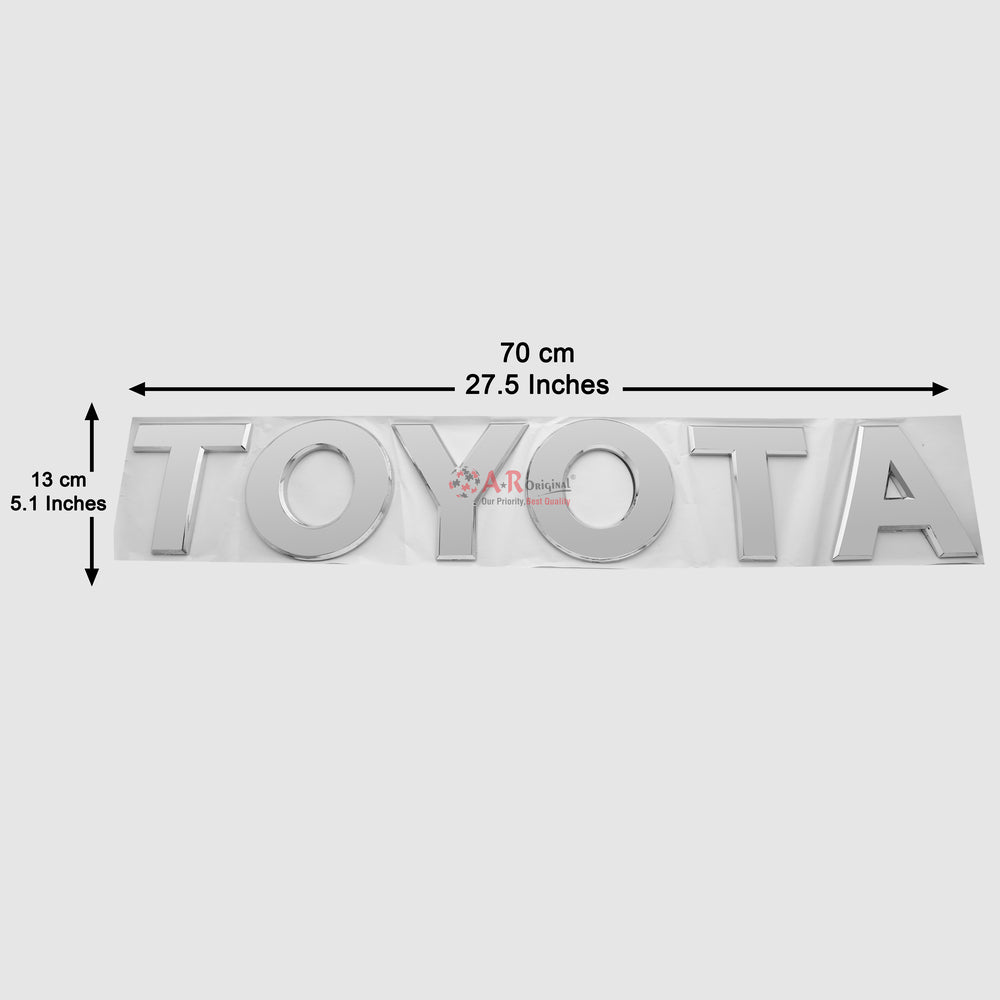 Toyota Emblem Jumbo Size 13x70cm Chrome IP Badge