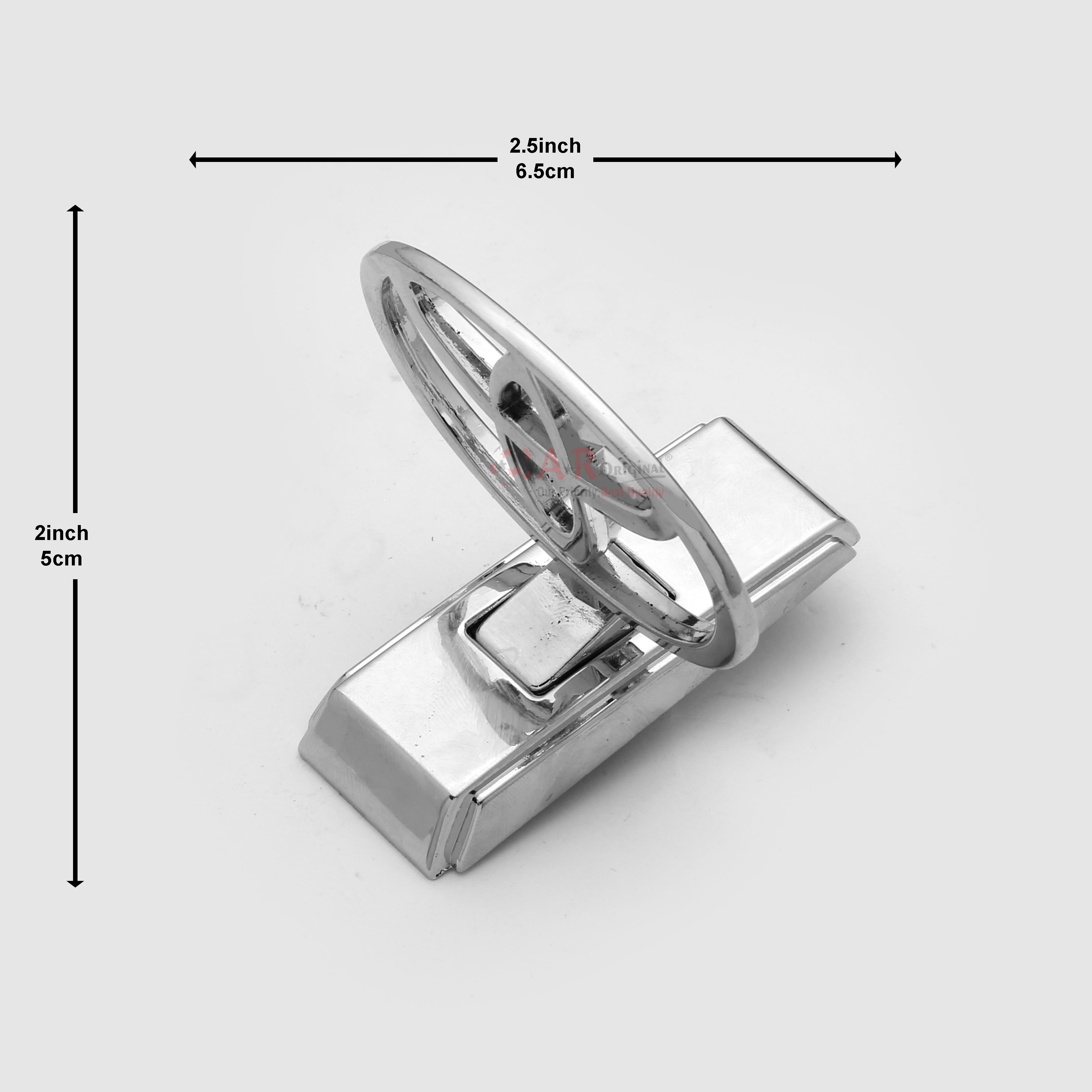 Toyota Hood Logo Hilux 2000 model 2x2.5inch-5x6.5cm Metal Bonnet Emblem Movable Spring Heavy Chrome IP Badge