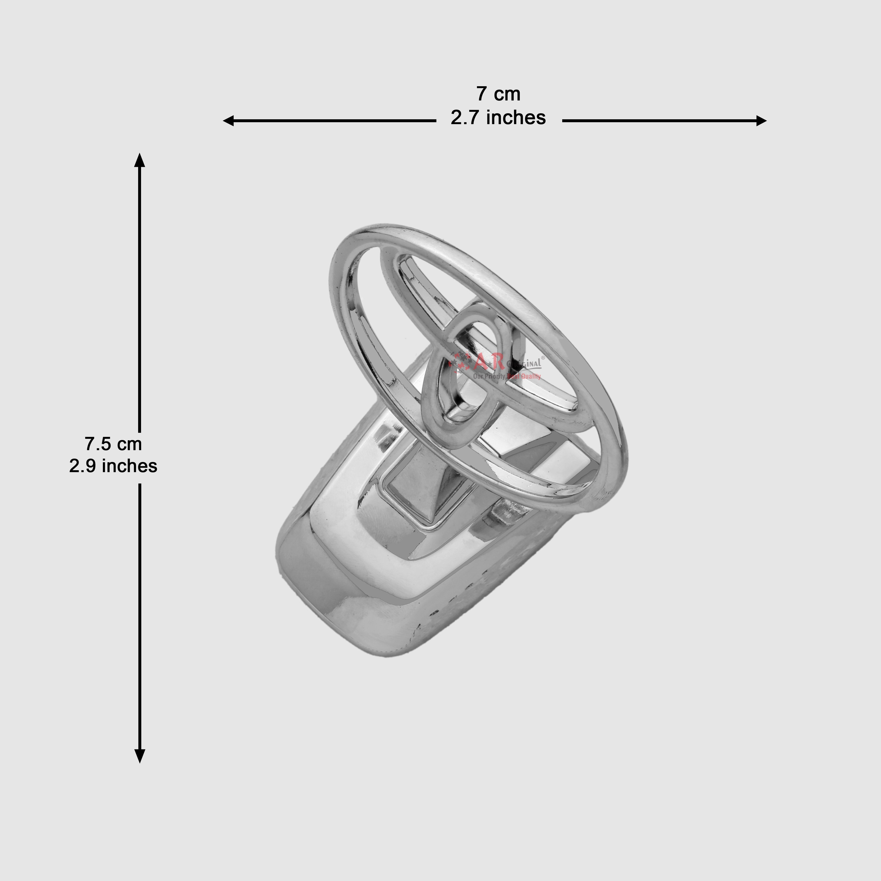Toyota Hood Logo Land Cruiser Short Base 2.8x3inch-7x7.5cm Bonnet Emblem Movable Spring Heavy Chrome IP Badge