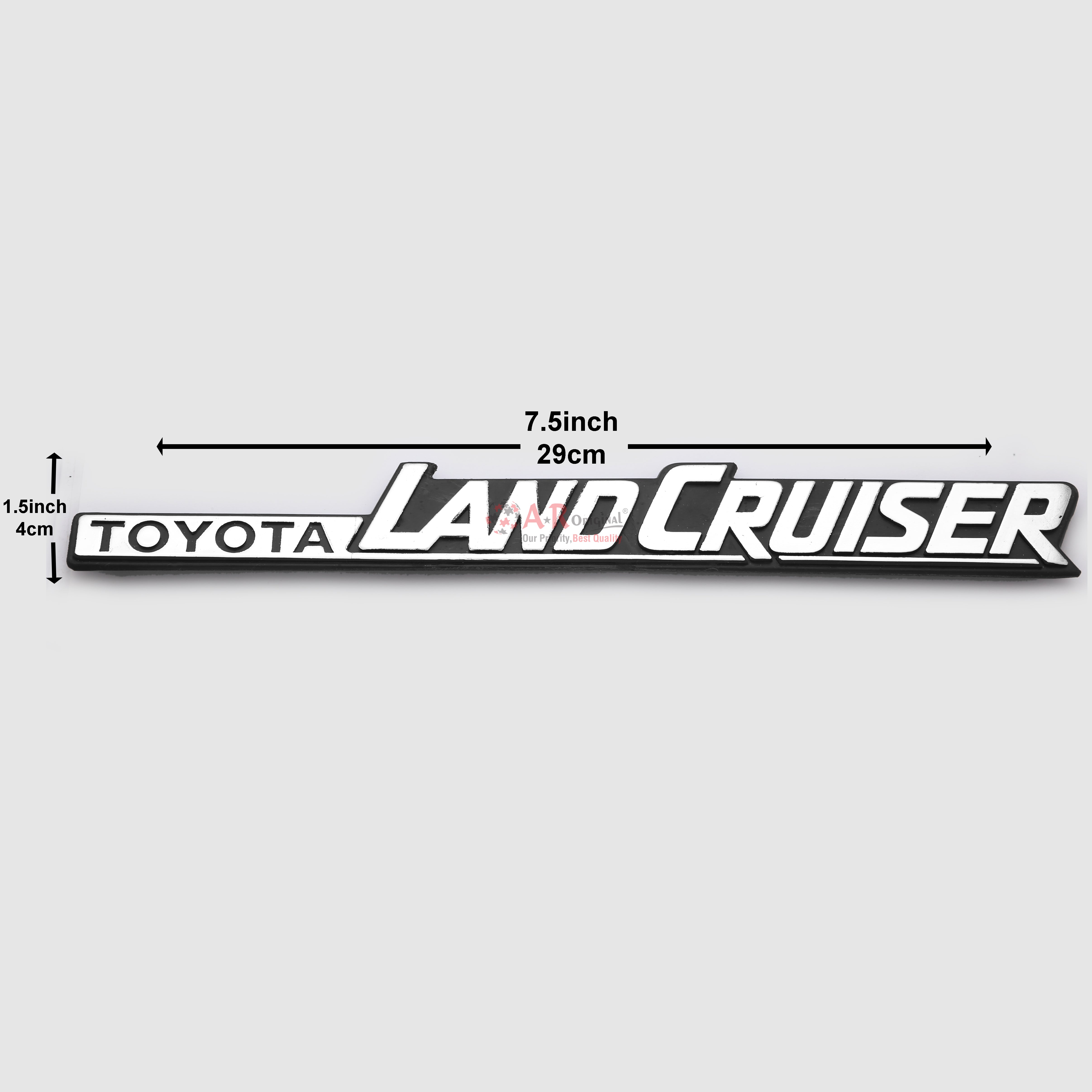 Toyota Land Cruiser Emblem 1.5x7.5inch-4x29cm Black LC Badge
