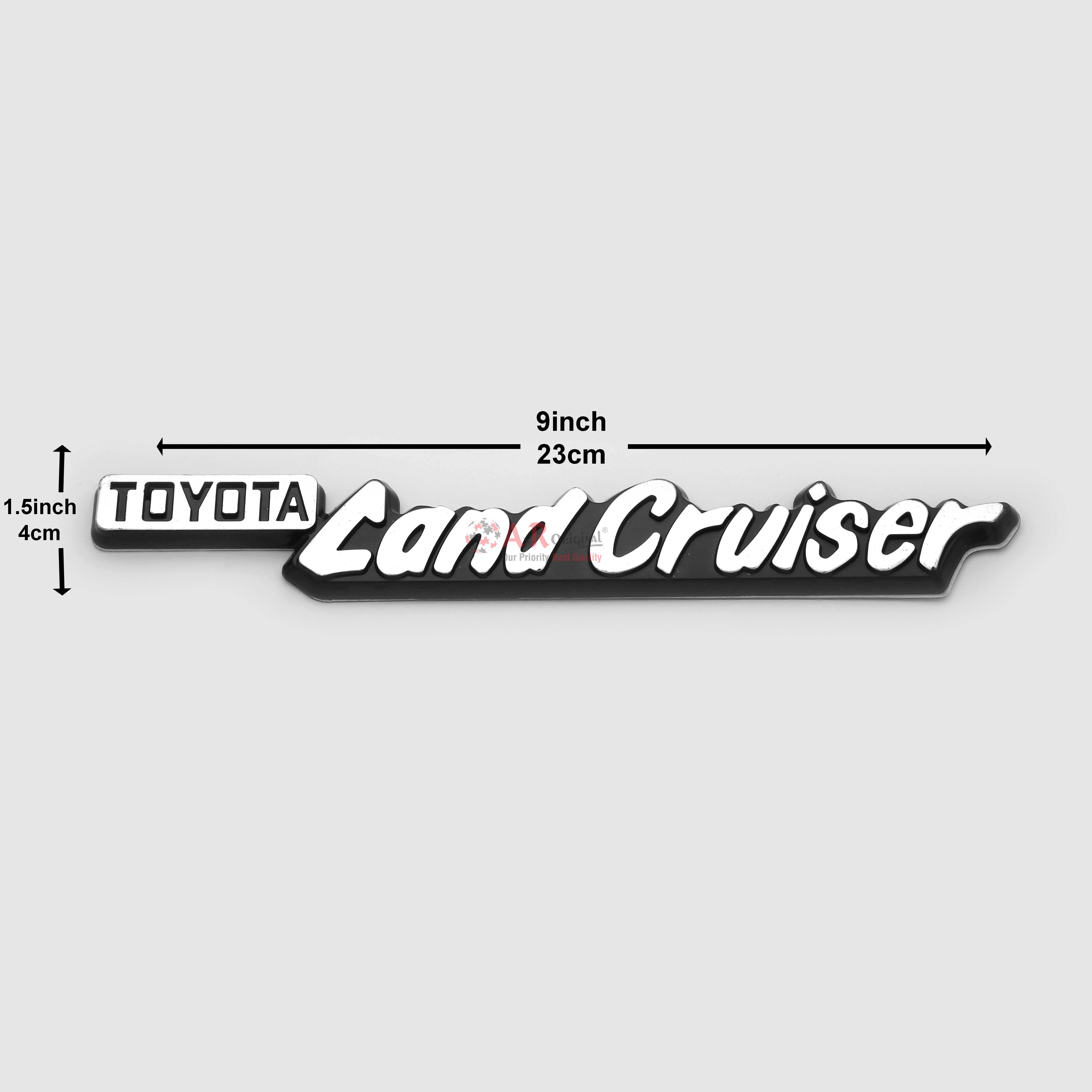 Toyota Land Cruiser Emblem 1.5x9inch-4x23cm Black IP Badge