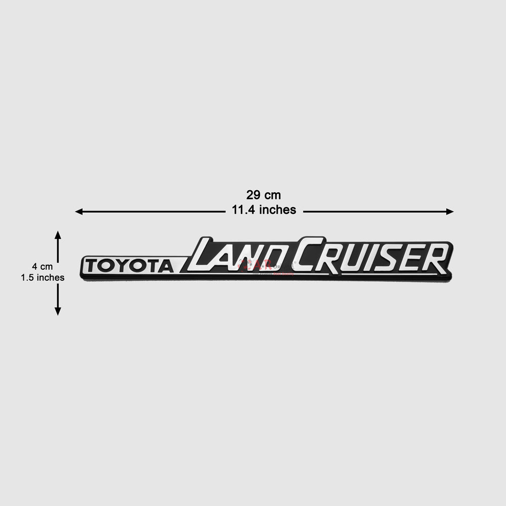 Toyota Land Cruiser Emblem 4x29cm Black Chrome IP Badge