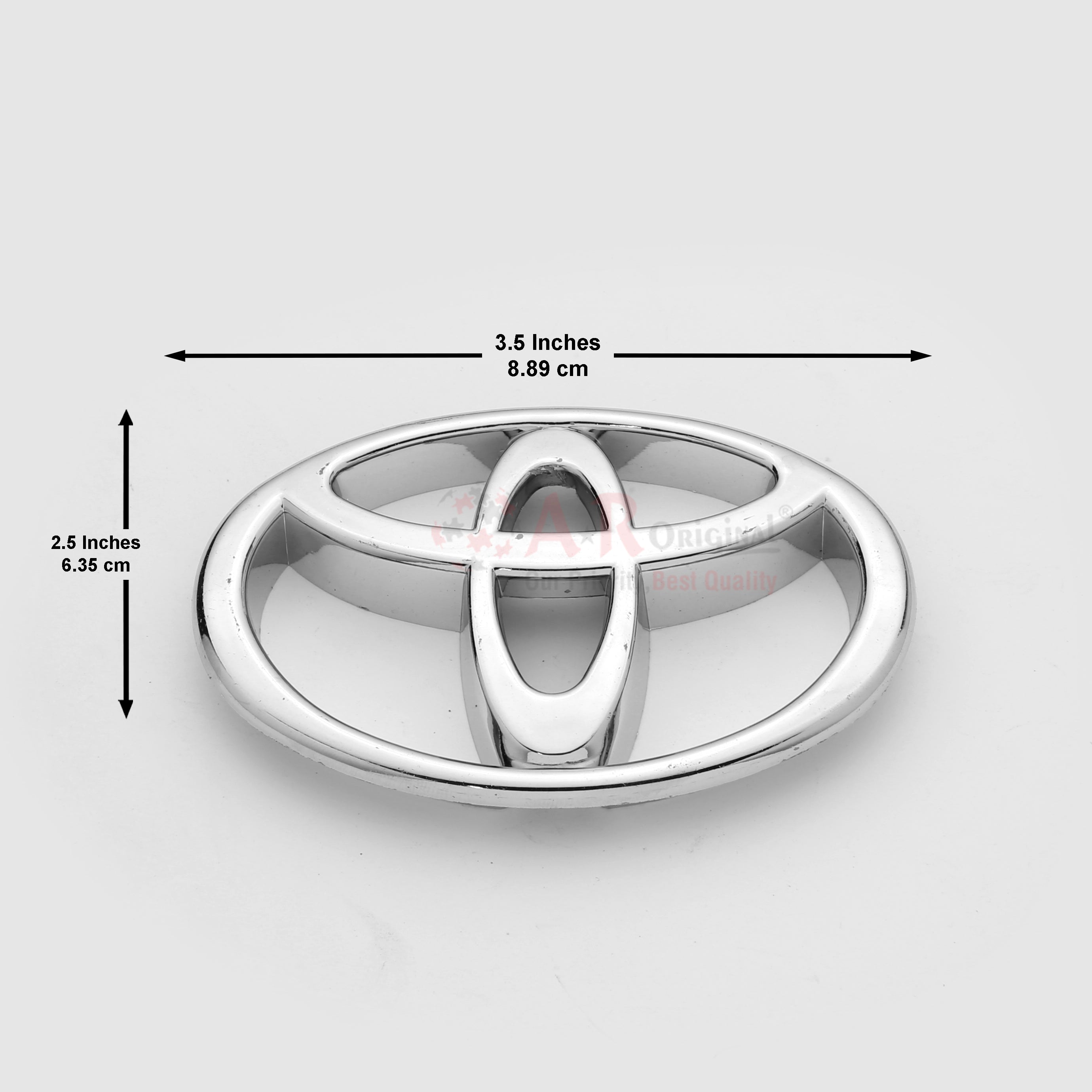 Toyota Logo 2.5x3.5inch-6.5x9cm Hilux Grill 90's Chrome LC Badge