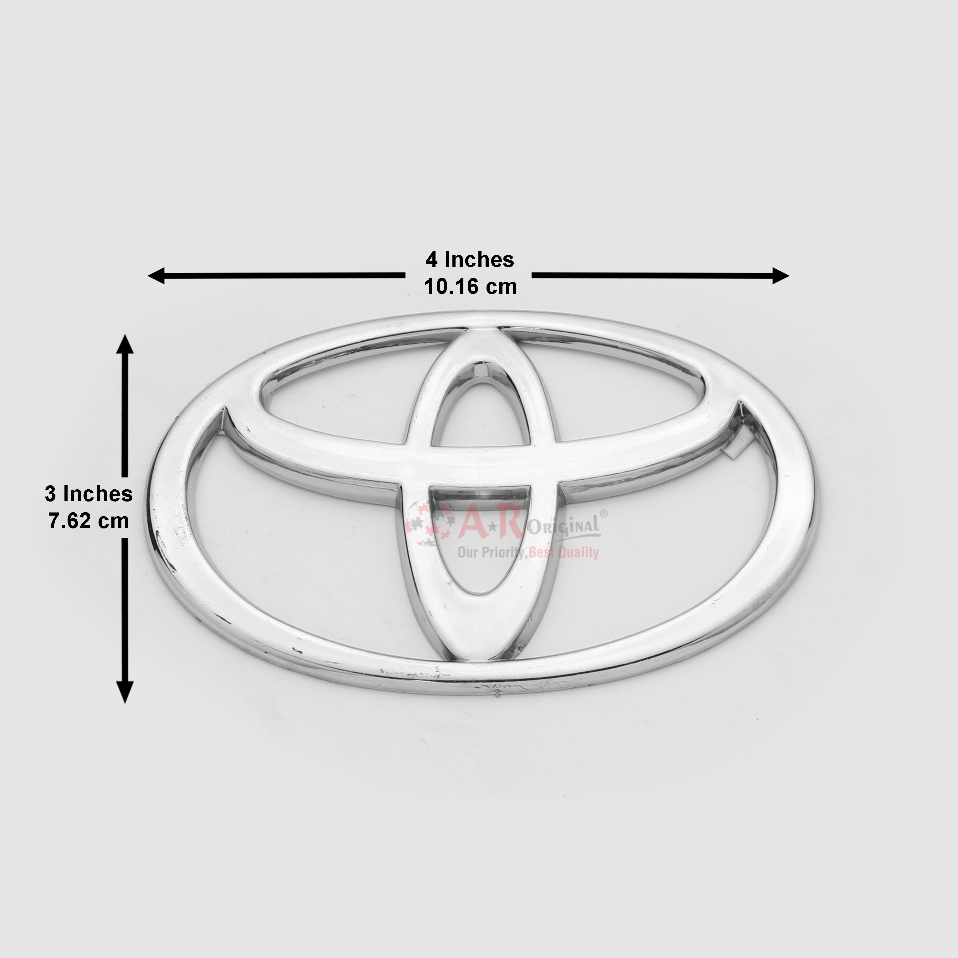 Toyota Logo 2.5x4inch-7.5x10cm 90's Rear Chrome LC Badge