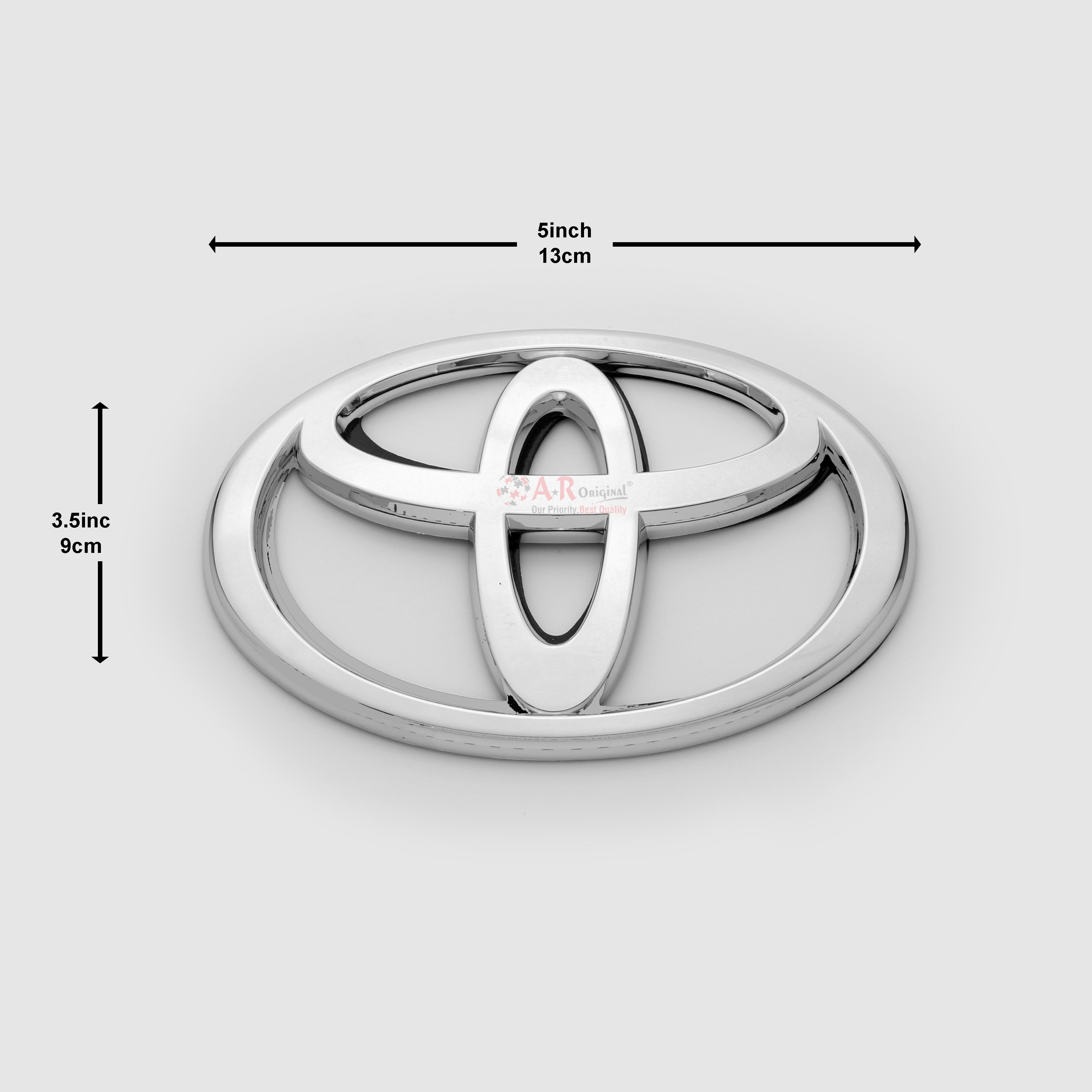 Toyota Logo 3.5x5inch-9x13cm 15R Chrome IP Badge