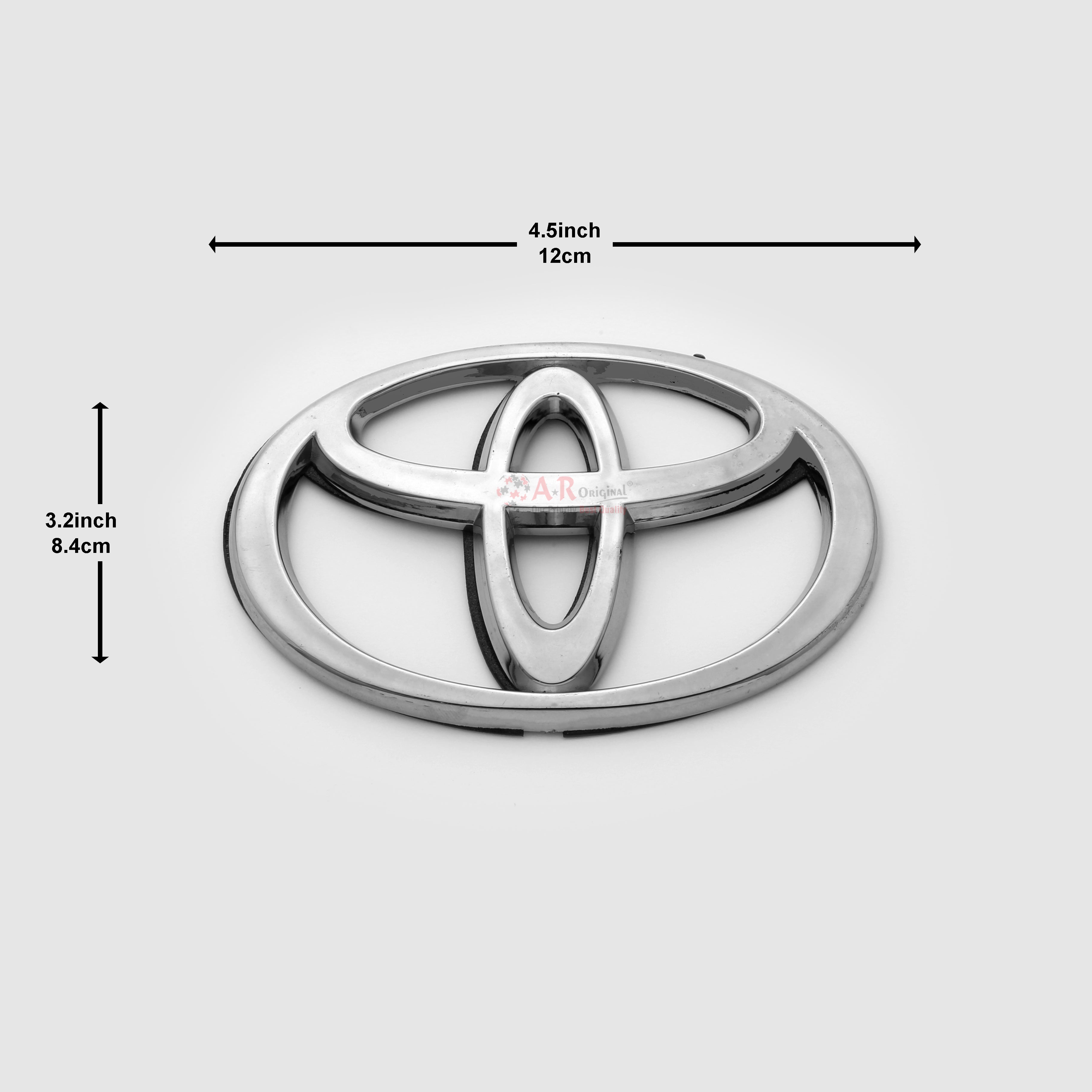 Toyota Logo 3x4.5inch-12cm-8x12cm Chrome IP Badge