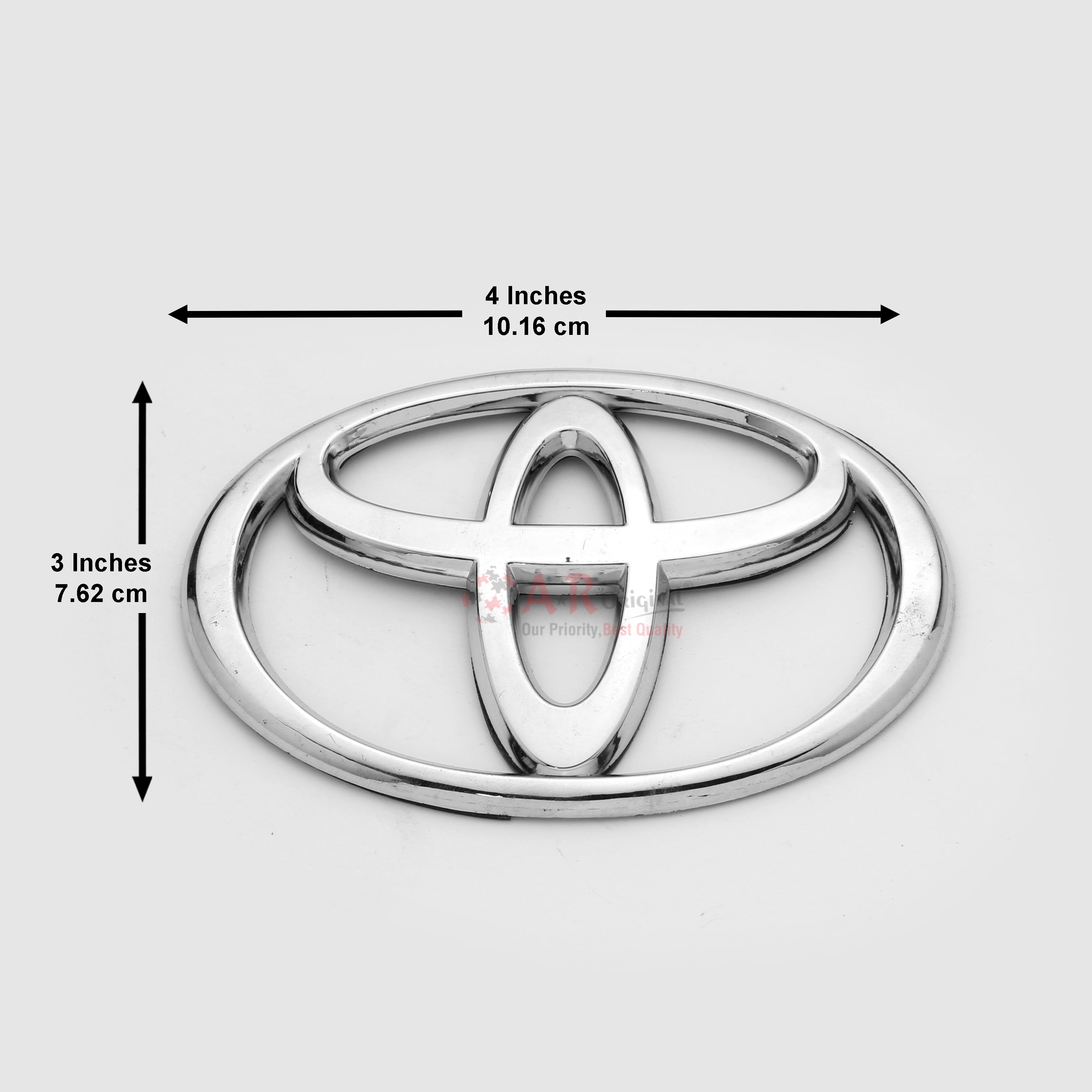 Toyota Logo 3x4inch-7.5x10cm Chrome IP Badge