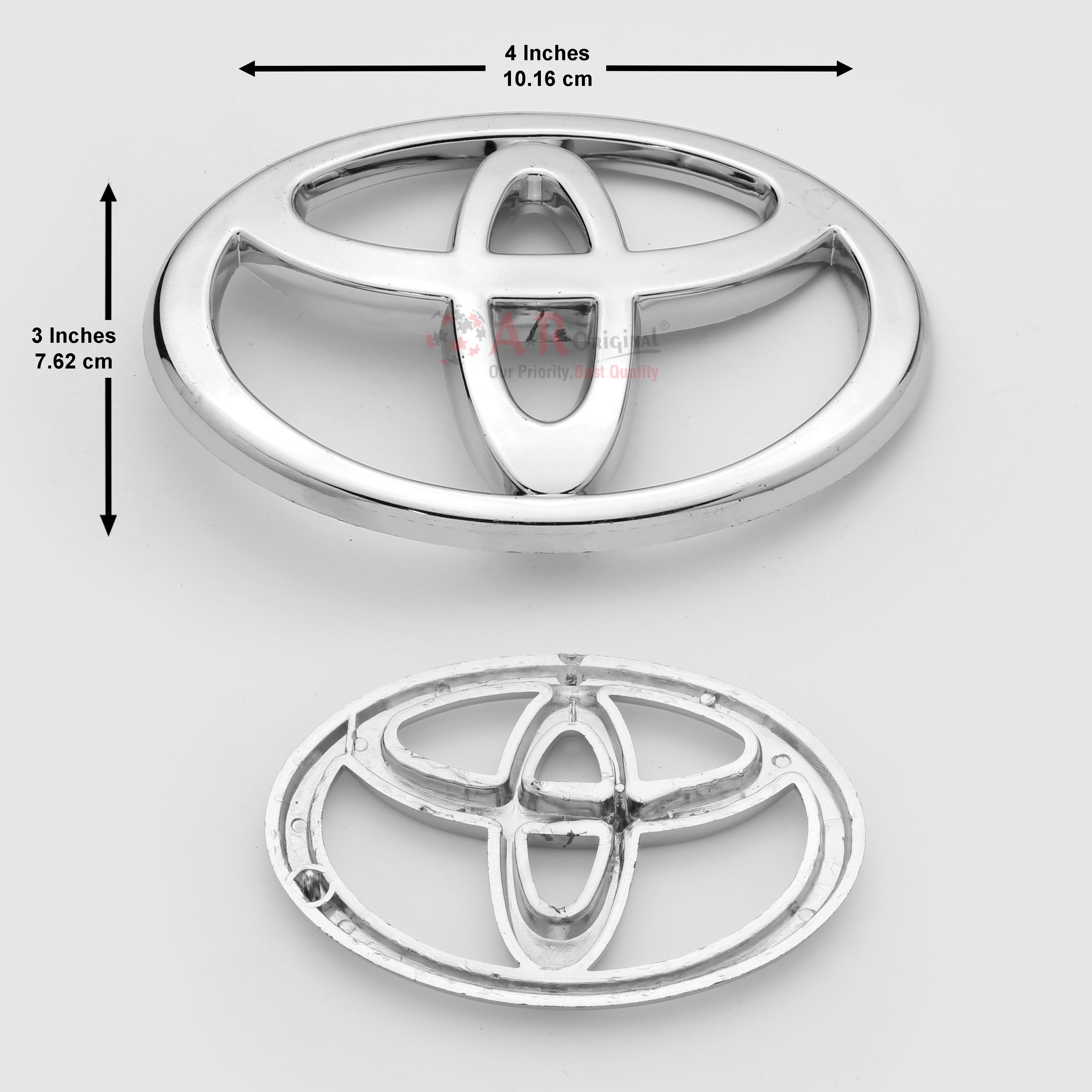 Toyota Logo 3x4inch-7.5x10cm XLi 02-08 Rear Chrome LC Badge