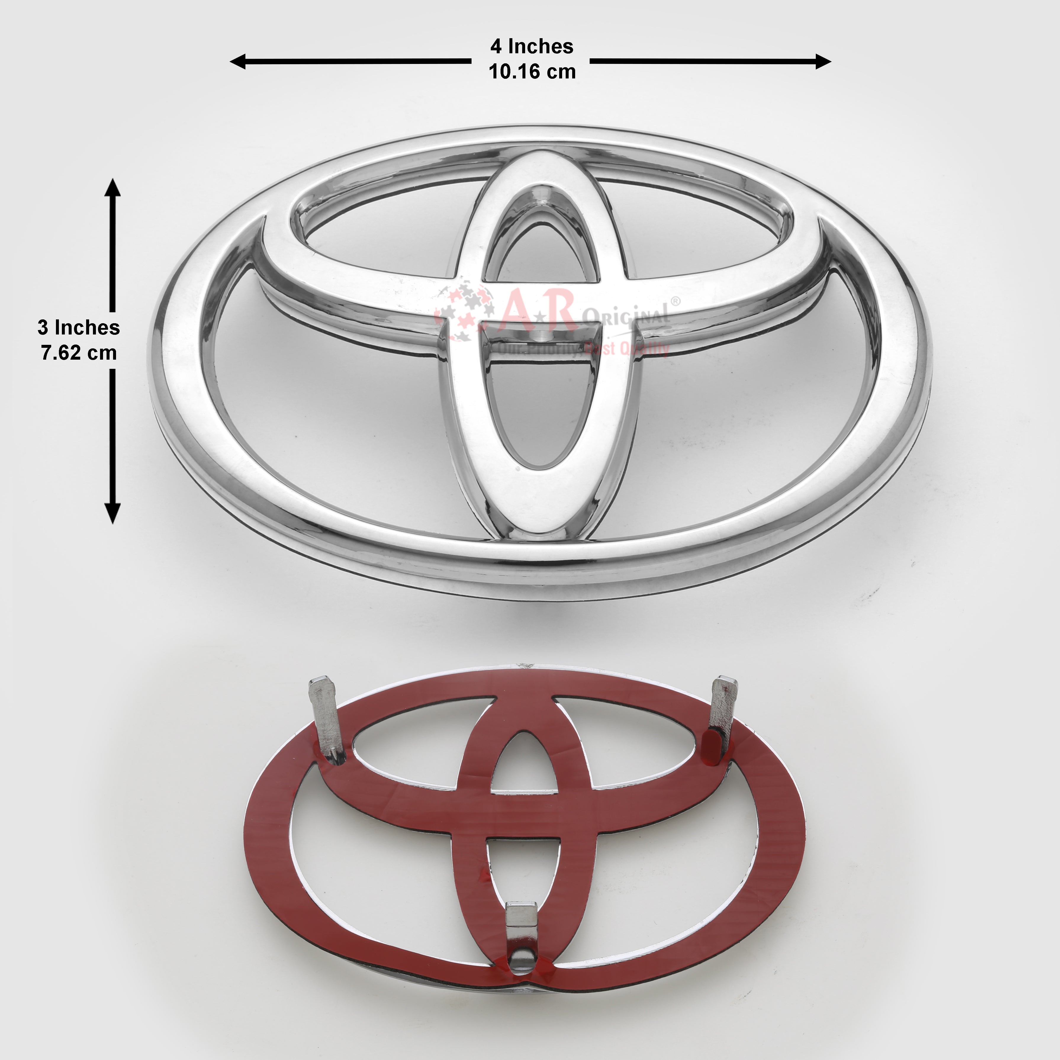 Toyota Logo 3x4inch-7.5x11cm Corolla 2002-08 Front Grill Logo IP Badge