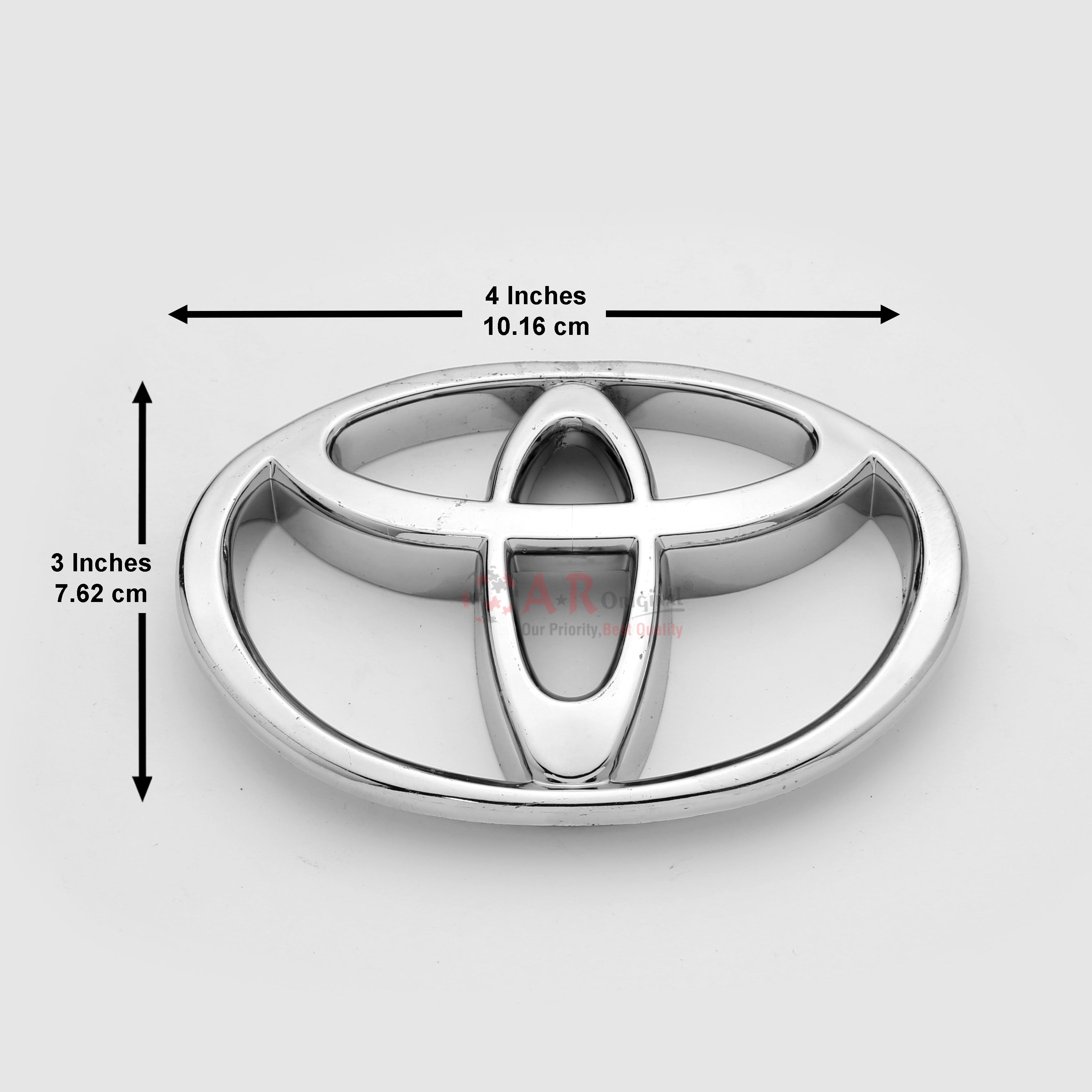 Toyota Logo 3x4inch-7.5x11cm Hilux Grill 2000 Chrome LC Badge